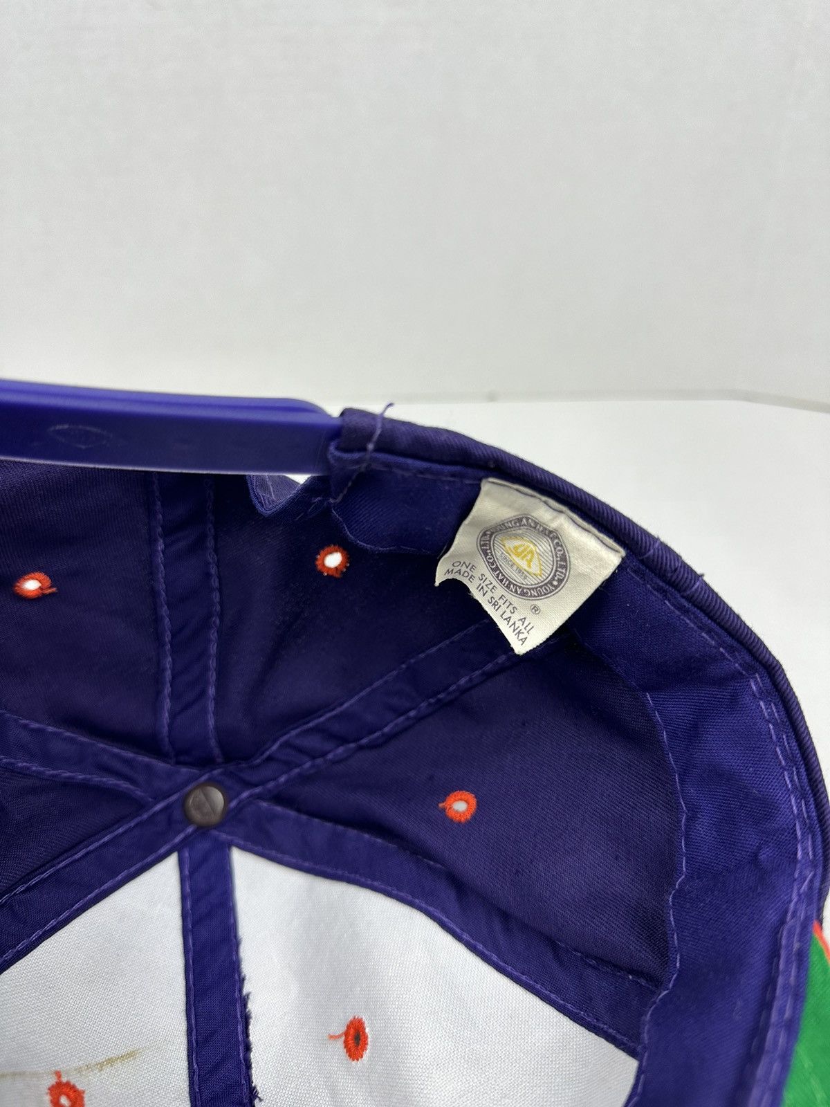 NBA Vintage 90s Pheonix Suns NBA Snapback Hat Cap Purple/Orange Size ONE SIZE - 9 Thumbnail