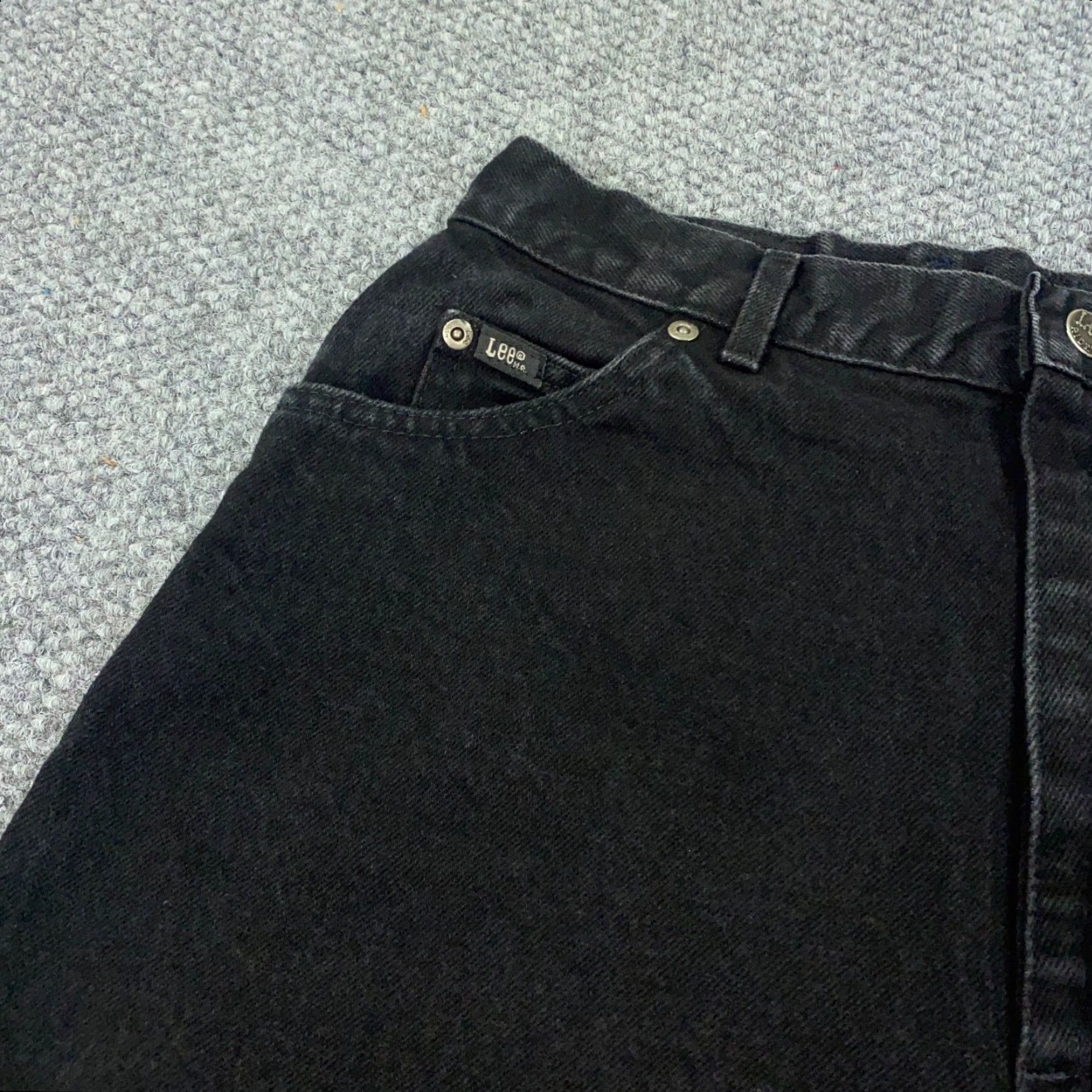 Lee VINTAGE Lee Jeans Womens Size 16L Black High Rise Tapered 30x31 Made in USA Size 38" / US 16 / IT 52 - 5 Thumbnail