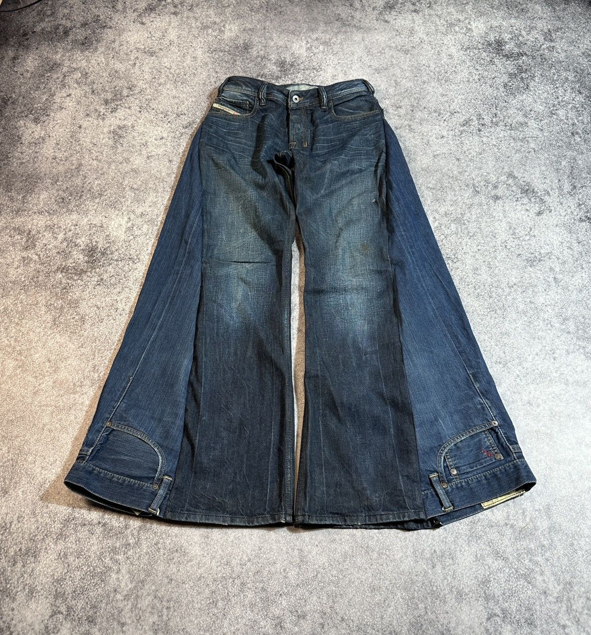 Diesel × Polo Ralph Lauren Y2K Very Baggy Custom Jeans Diesel RL Avant Garde Opium Rare Size US 32 / EU 48 - 1 Thumbnail