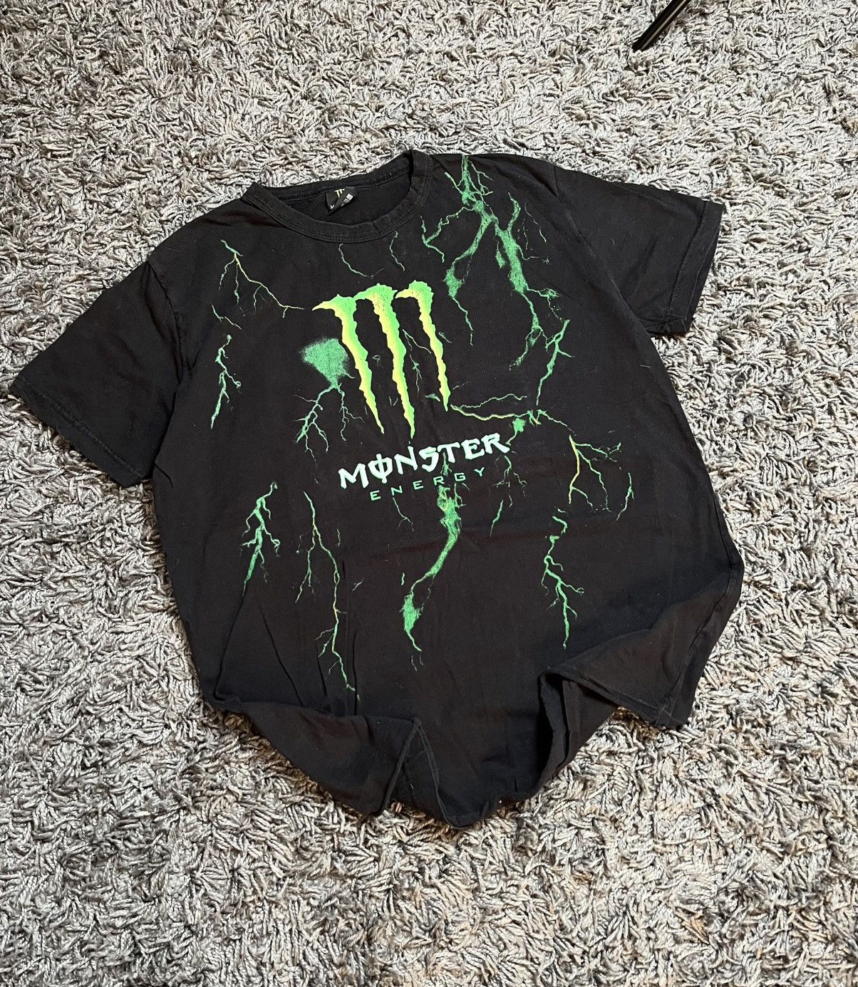 Vintage Rare Monster Energy "Thunder" All Over Print Tee Grunge Y2K Size US M / EU 48-50 / 2 - 1 Thumbnail