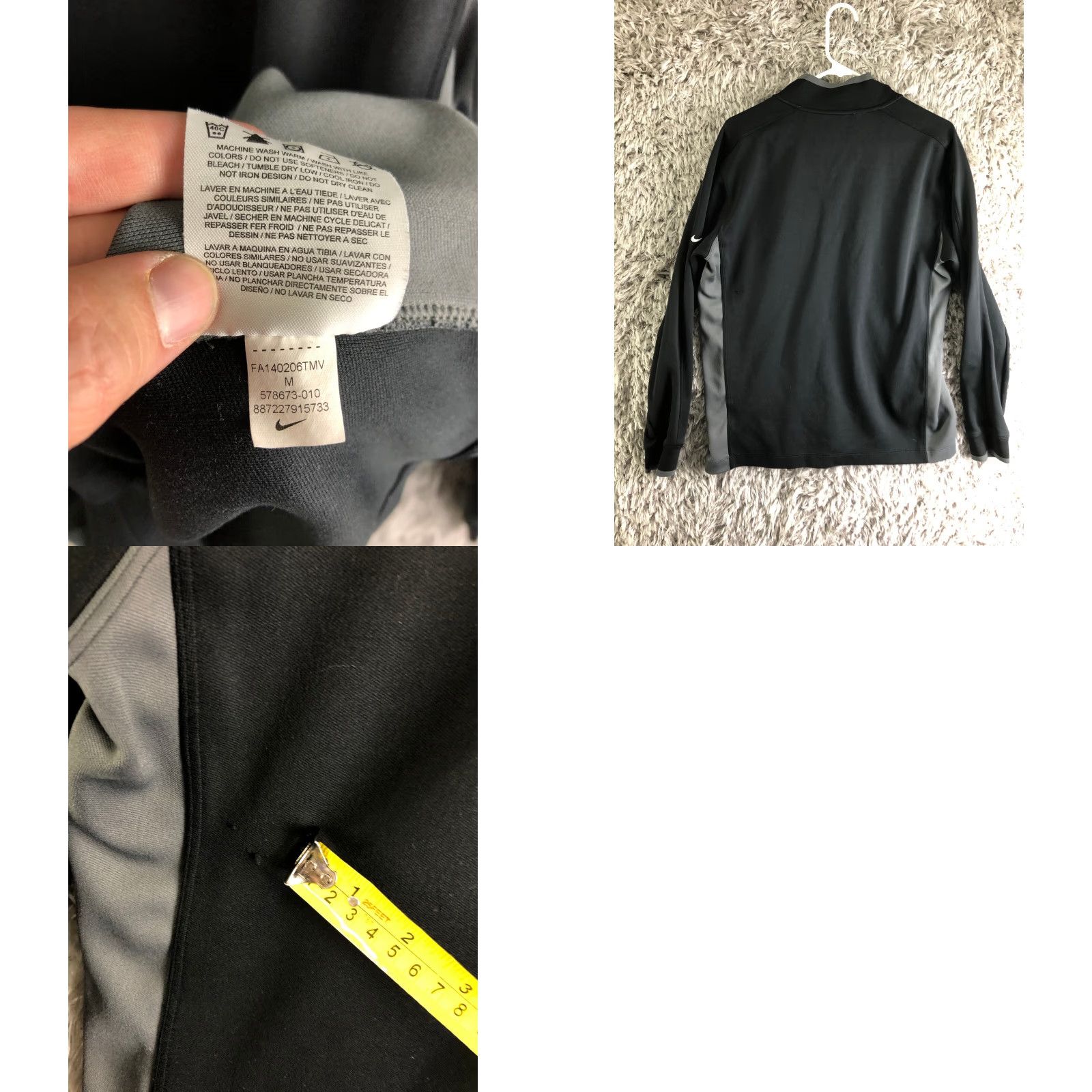 Nike Nike Golf Dri-Fit Mens Size Medium Black Long Sleeve Pullover Sweatshirt Size US M / EU 48-50 / 2 - 8 Thumbnail