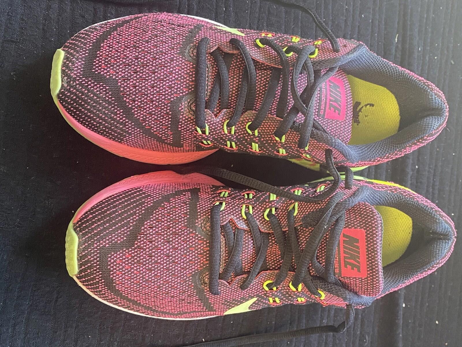 Nike Nike Air Zoom Structure 8 Pink Power Ghost Green Black Volt Size US 8 / IT 38 - 2 Thumbnail
