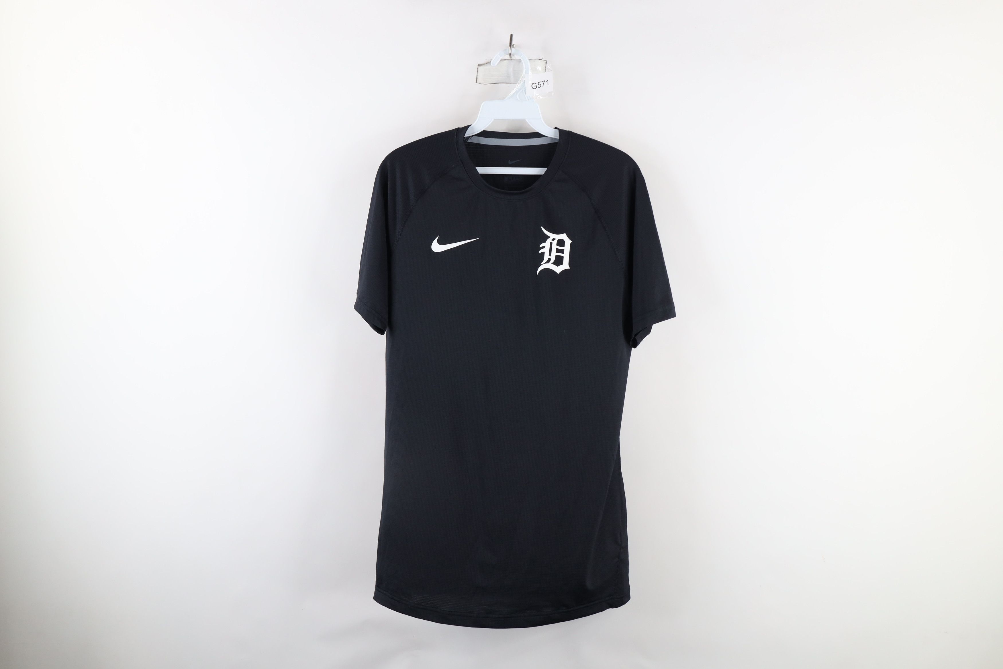 Nike × Vintage Nike MLB Issued Detroit Tigers Baseball Compression T-Shirt Size US M / EU 48-50 / 2 - 1 Thumbnail