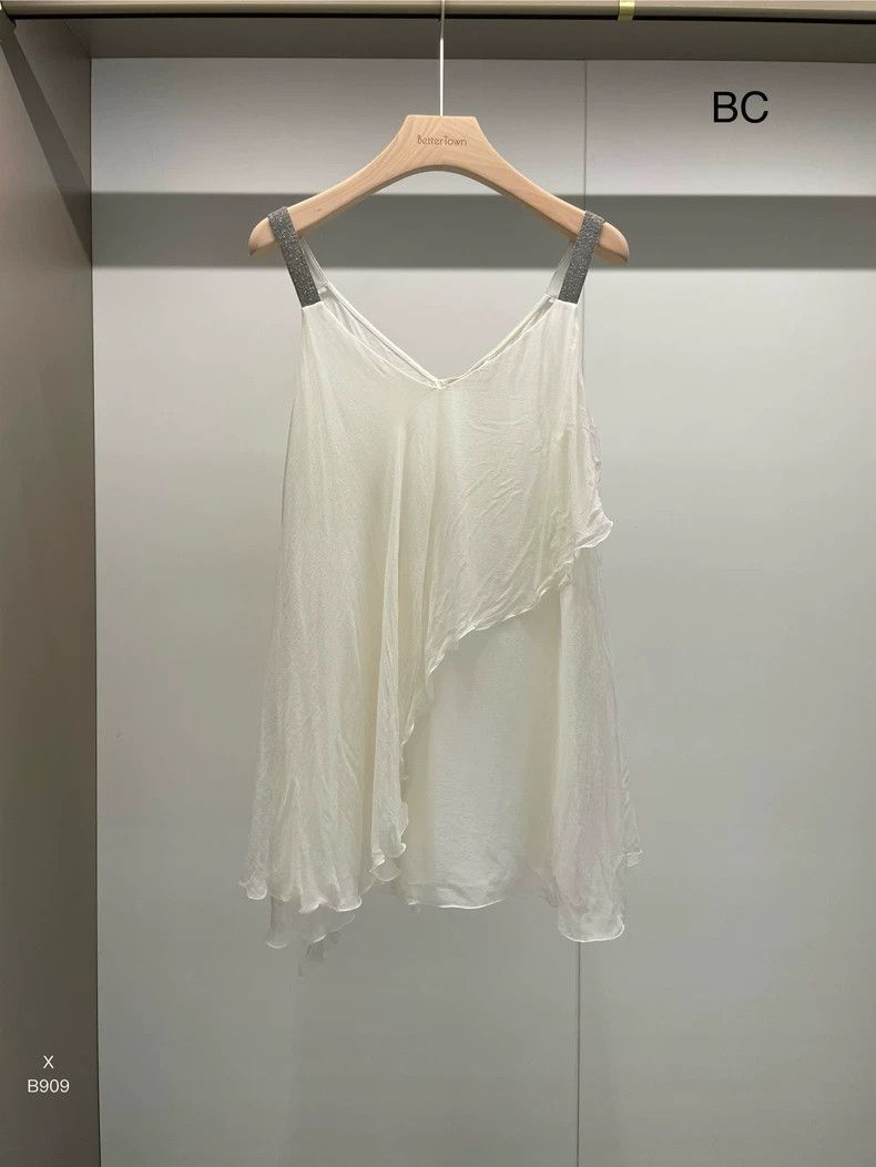 Brunello Cucinelli Brunello Cucinelli Beige Sleeveless Top S - dmc Size US S / EU 44-46 / 1 - 1 Thumbnail