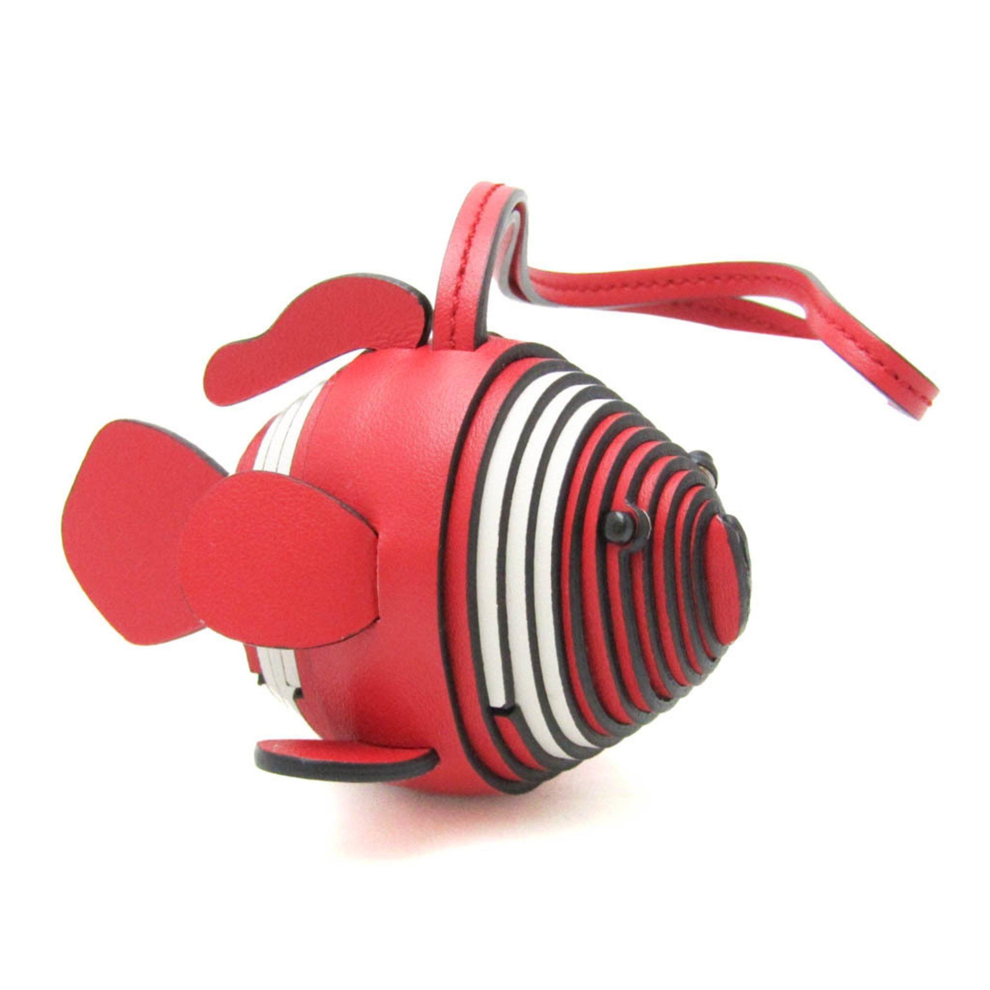 image of Tods Tod's Leather,metal Handbag Charm Red Color,silver,white Clownfish Keyring Xawseexcrlbq71, Wom