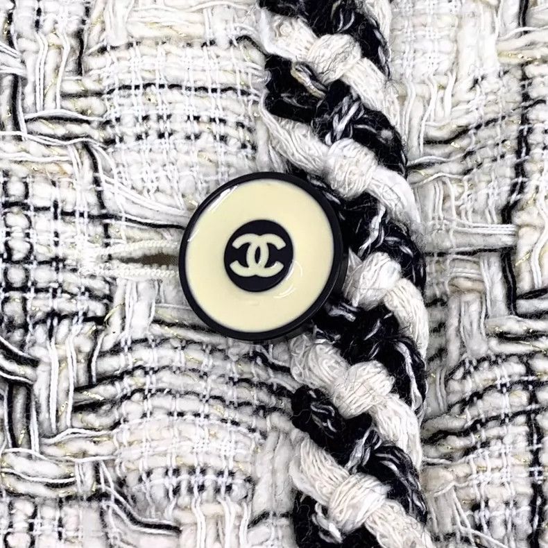 Chanel Chanel Waterfall Series Beige Tassel Wool Woven Tweed Skirt Size 42" / US 20 - 5 Thumbnail
