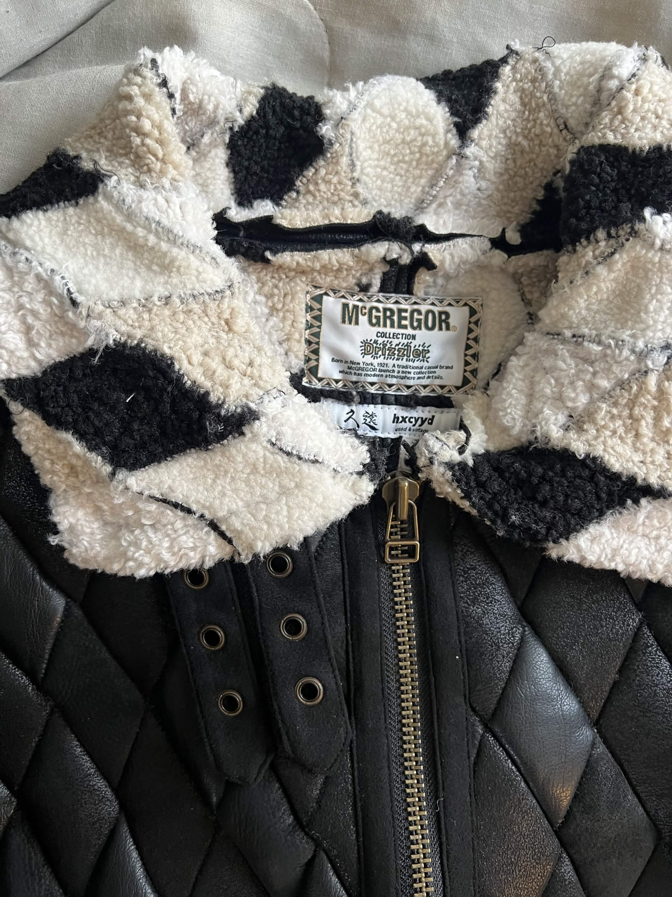 KUON KUON x McGregor Quilted Leather Flight Jacket Size US L / EU 52-54 / 3 - 2 Thumbnail