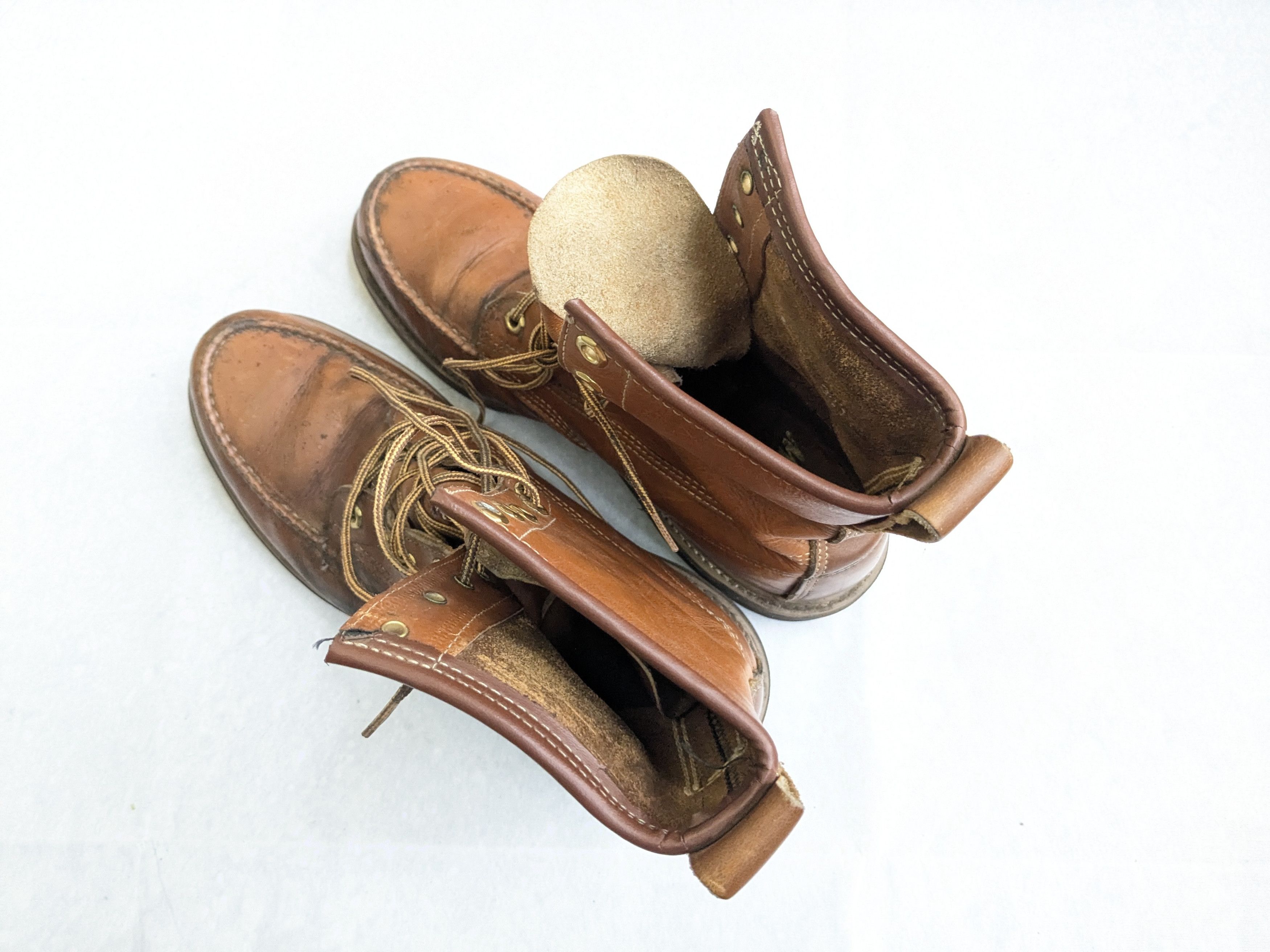 Vintage Vintage Combat Boots 9.5 Brown Leather Moc Toe Size US 9.5 / EU 42-43 - 16 Thumbnail