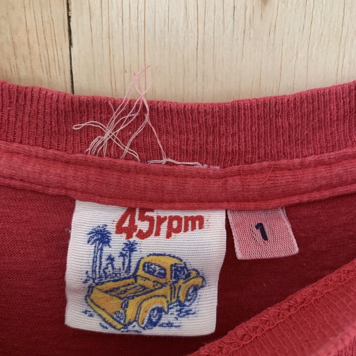 45rpm Vintage 45rpm Forty Five Rpm Signature Logo Red Tee Size US S / EU 44-46 / 1 - 7 Thumbnail