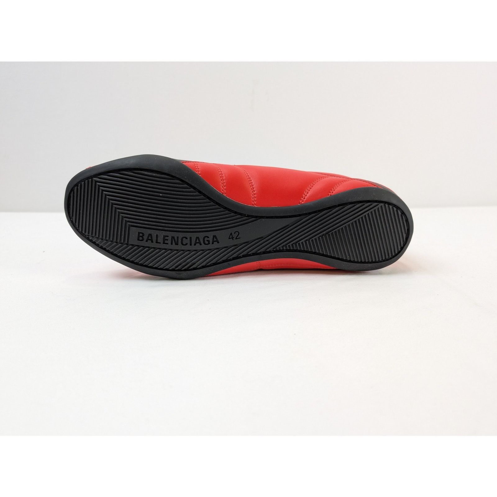 Balenciaga o1rshd1 Matt Leather Free Material Zen Sneaker in Red/Black Size US 9 / EU 42 - 14 Thumbnail