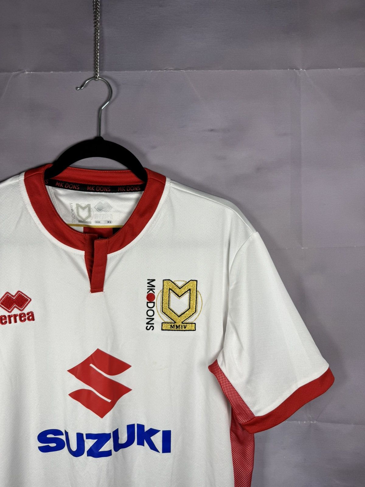 Errea × Vintage Vintage Mk Dons 2017/18 Errea Soccer Jersey Blokcore XL Size US XL / EU 56 / 4 - 2 Thumbnail