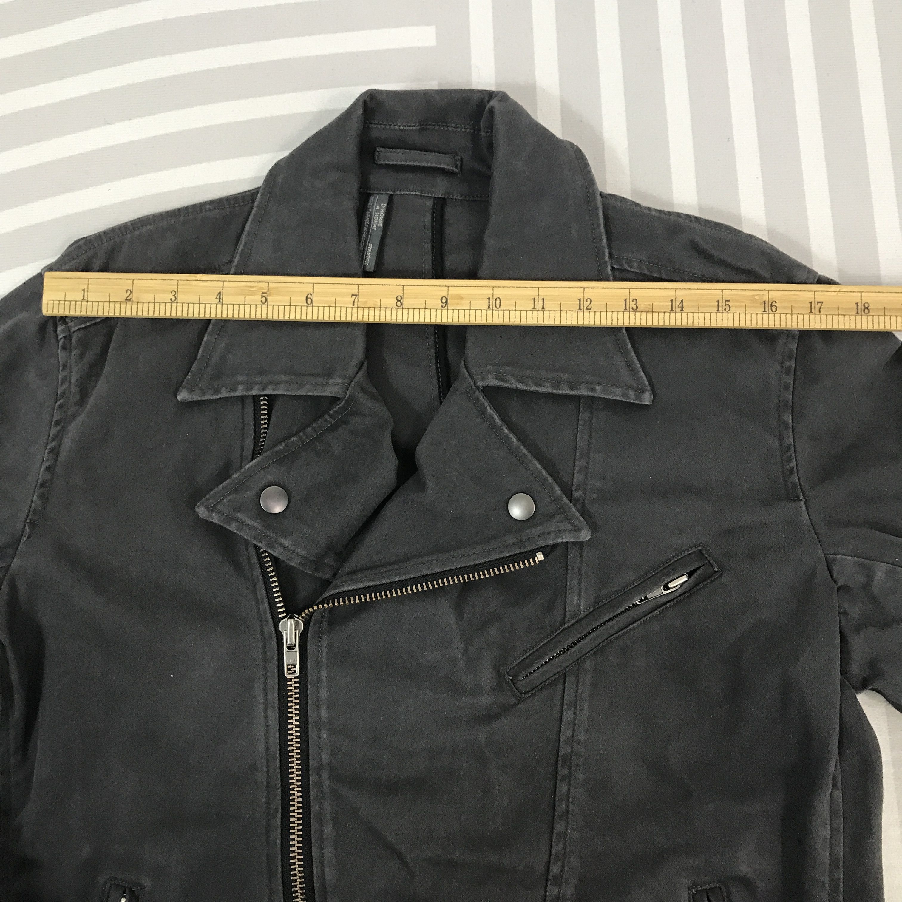 Japanese Brand × Vintage D'Homme Black Faded style Double collar Bono Jacket Size US M / EU 48-50 / 2 - 5 Thumbnail