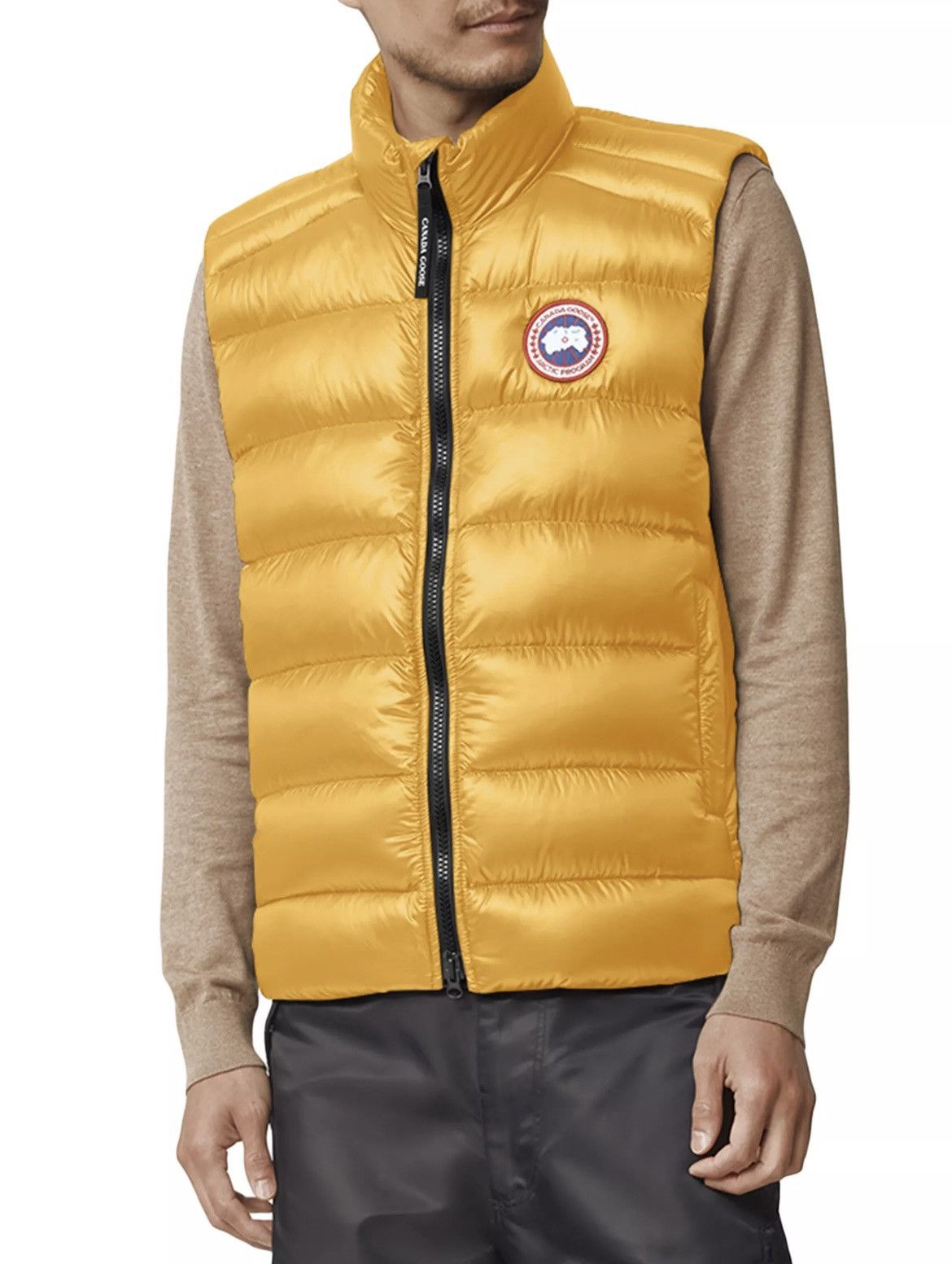 image of Canada Goose Quilted Down Ski Vest in Yellow, Men's (Size Small)