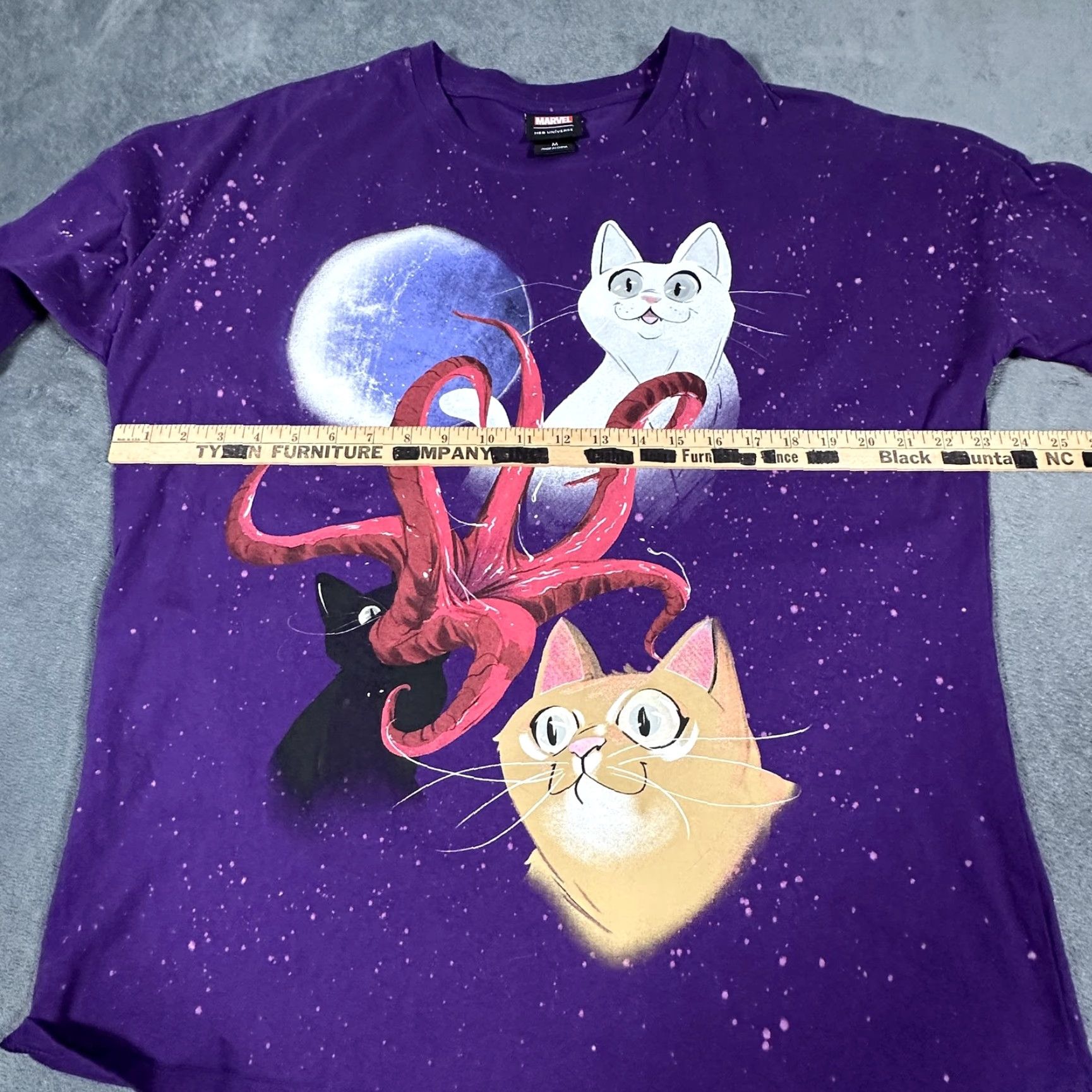 Vintage Marvel Flerkittens Cat Graphic T-Shirt Womens Medium Purple Space Superhero Size M / US 6-8 / IT 42-44 - 7 Thumbnail