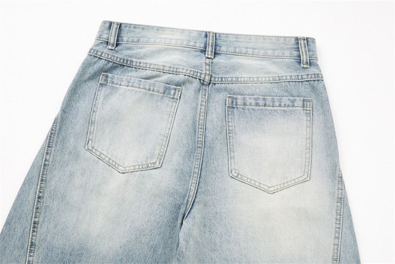 Vintage American-style washed retro curved jeans for men Size US 32 / EU 48 - 3 Thumbnail