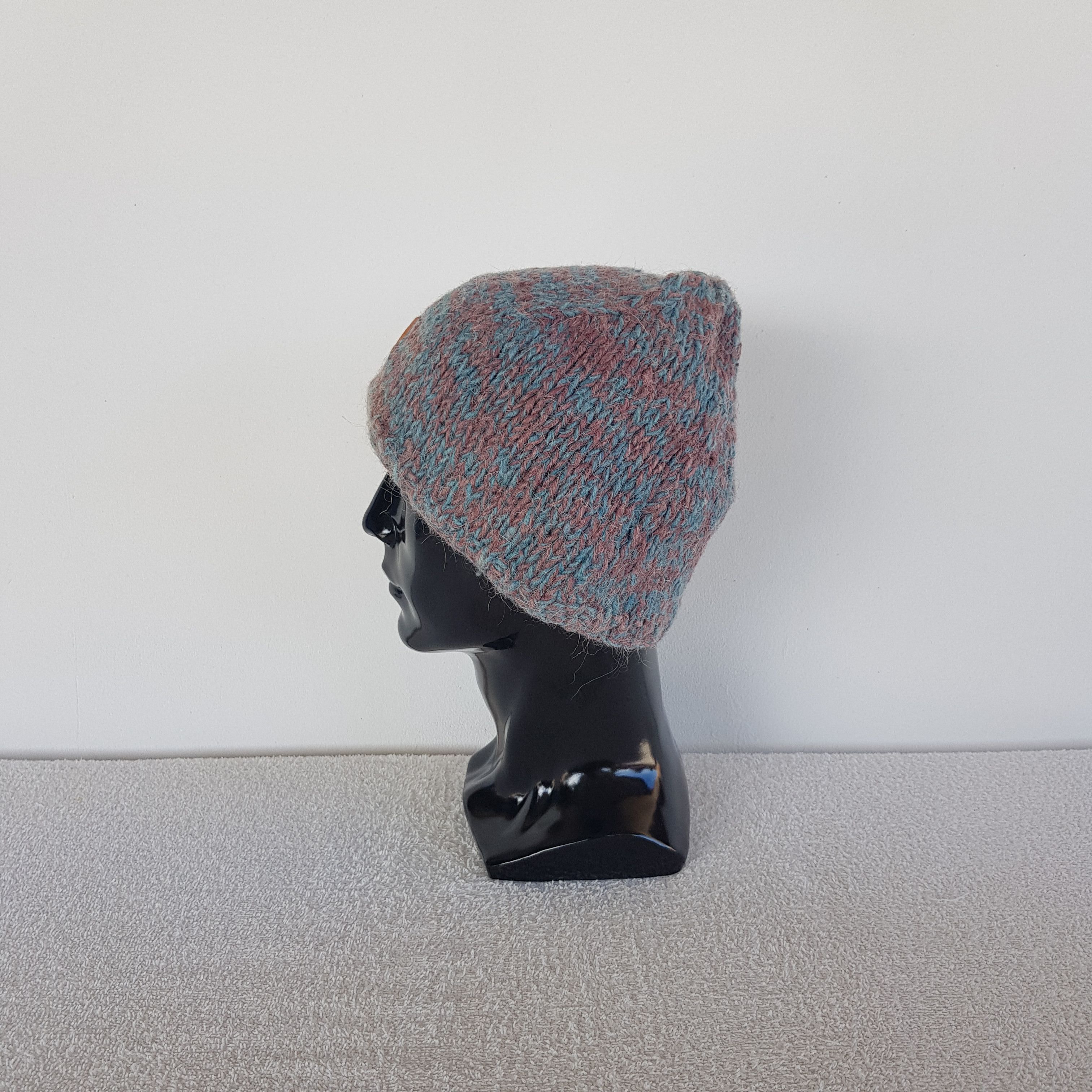 Japanese Brand Vintage Japanese Ribbed Beanie Fair Isle Knit Snow Caps Hats Size ONE SIZE - 4 Thumbnail
