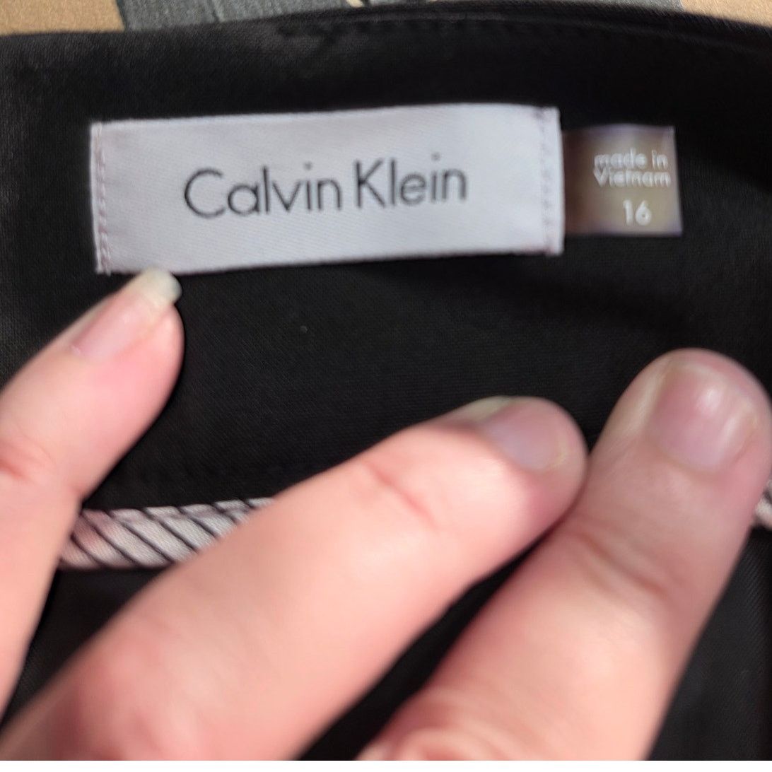 Calvin Klein Calvin Klein Black Pencil Skirt - Size 16 - NEW Size 38" / US 16 / IT 52 - 6 Thumbnail