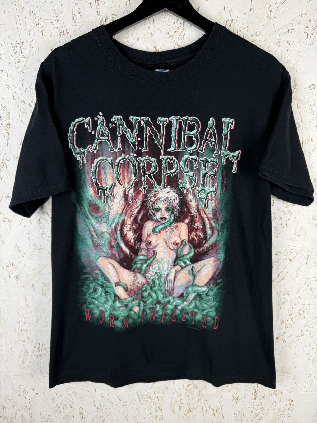 Band Tees 00s Cannibal Corpse 2002 Worm Infested Death Metal T-Shirt M Size US M / EU 48-50 / 2 - 1 Thumbnail