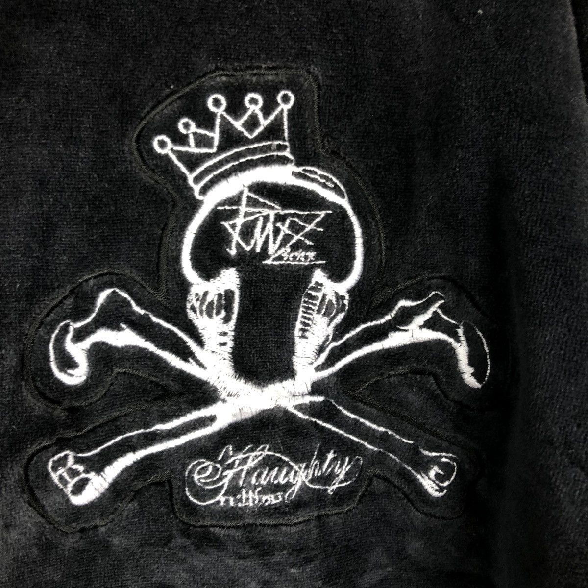 Japanese Brand × Vintage 📌VINTAGE VELVET BIKER JACKET RUFTWO JAPAN PUNK BIG LOGO Size US L / EU 52-54 / 3 - 18 Thumbnail