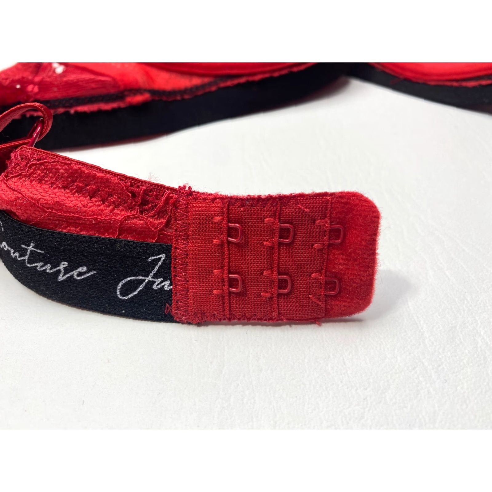 Juicy Couture Juicy Couture Bra Red Lace Padded Push Up 36C Hook & Eye Women’s Shirt? Size ONE SIZE - 6 Thumbnail