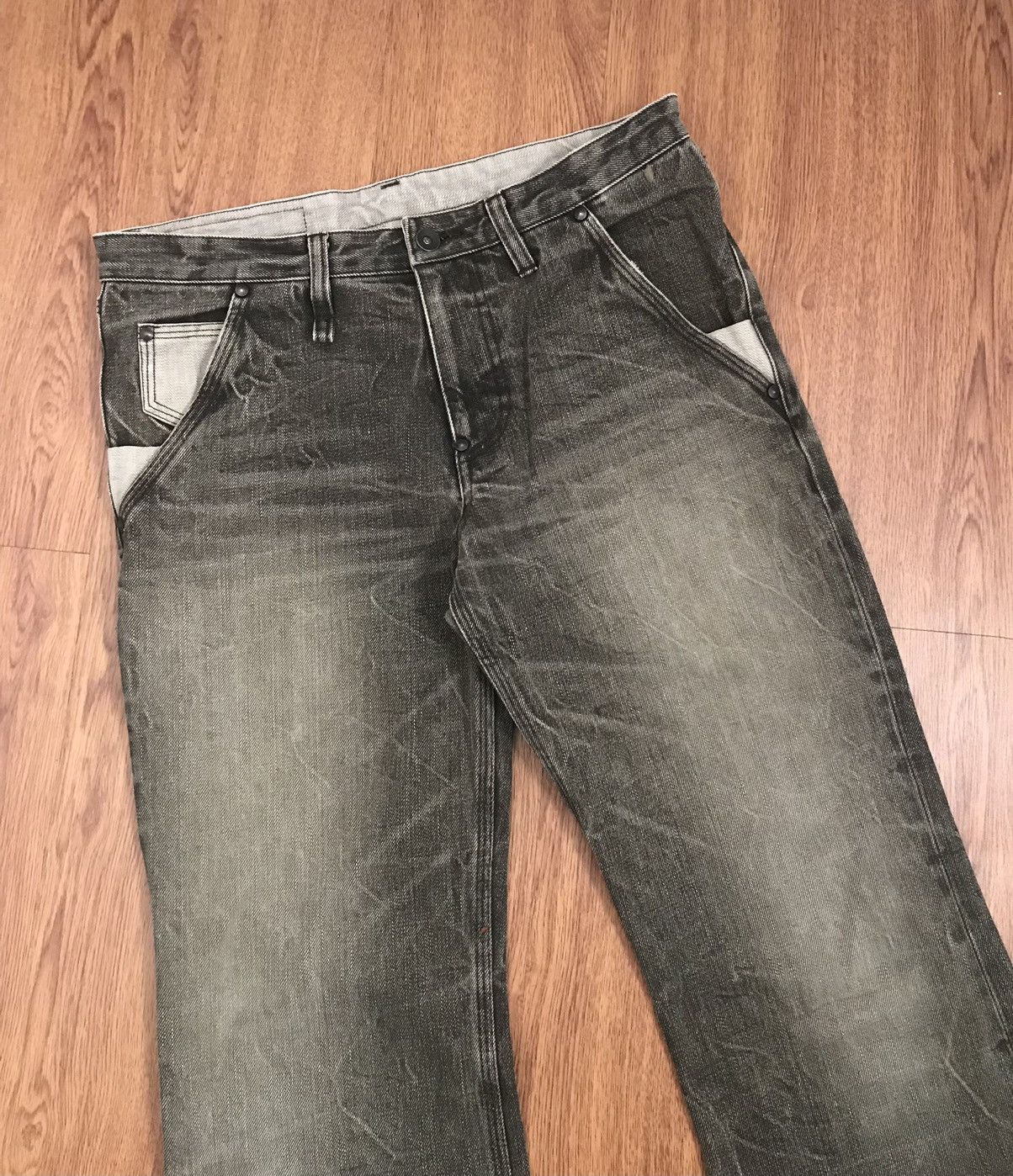 JUN MEN Junmen Lightning Flare Pants - Distressed Chic Size US 30 / EU 46 - 3 Thumbnail