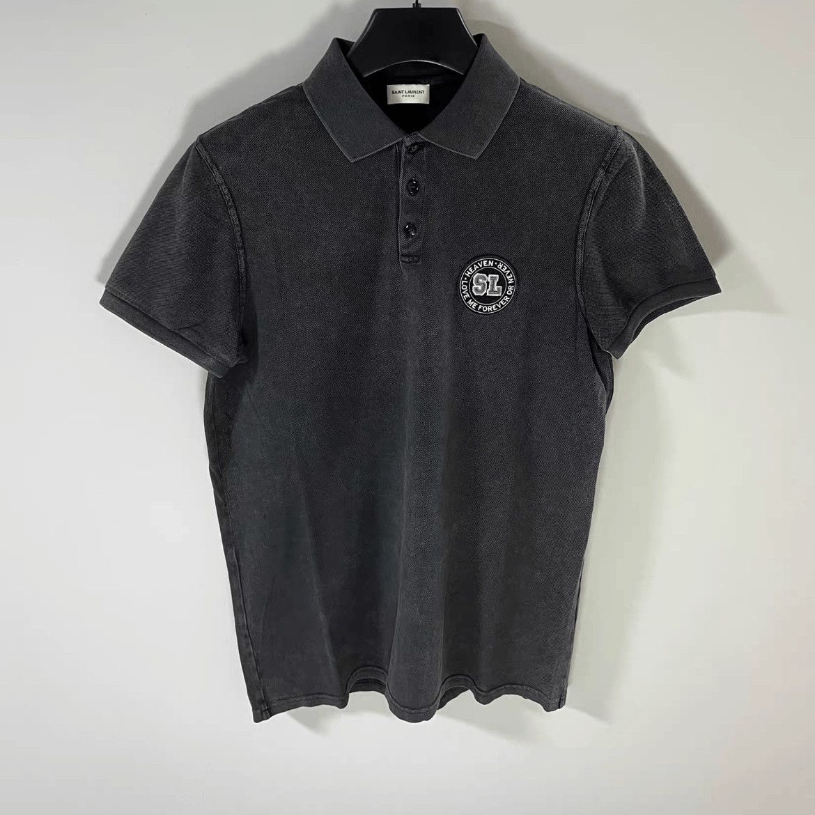 Saint Laurent Paris Saint Laurent Paris Logo Patch Polo-2508 Size US S / EU 44-46 / 1 - 1 Thumbnail