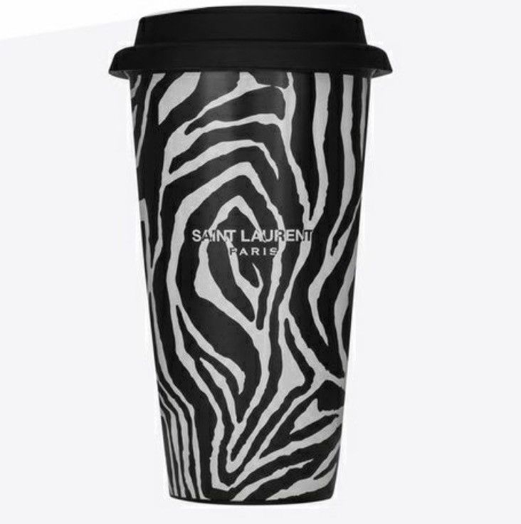 Saint Laurent Paris Ceramic Coffee Cup Mug To Go Zebra Size ONE SIZE - 1 Thumbnail
