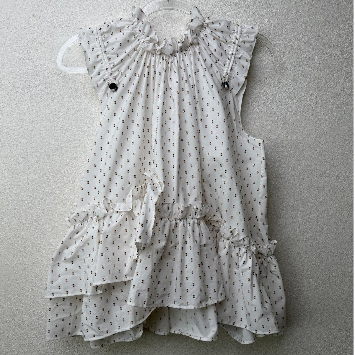 Other Brøgger Blouse White Ruffle Dobby Sleeveless Women US XS Size XS / US 0-2 / IT 36-38 - 3 Thumbnail