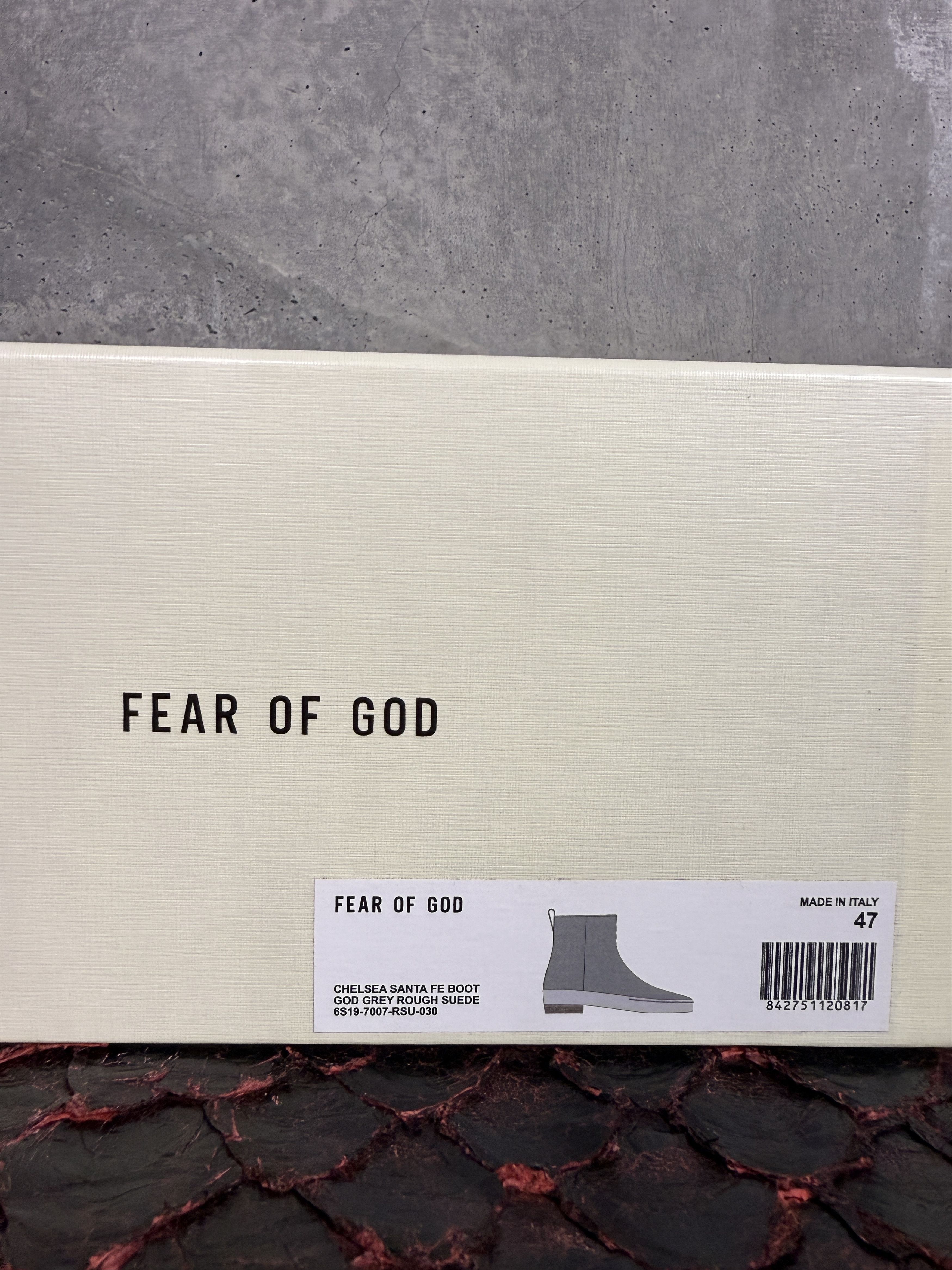 Fear of God Fear of God Grey Rough Suede Chelsea Santa Fe Boots Size US 14 / EU 47 - 15 Thumbnail