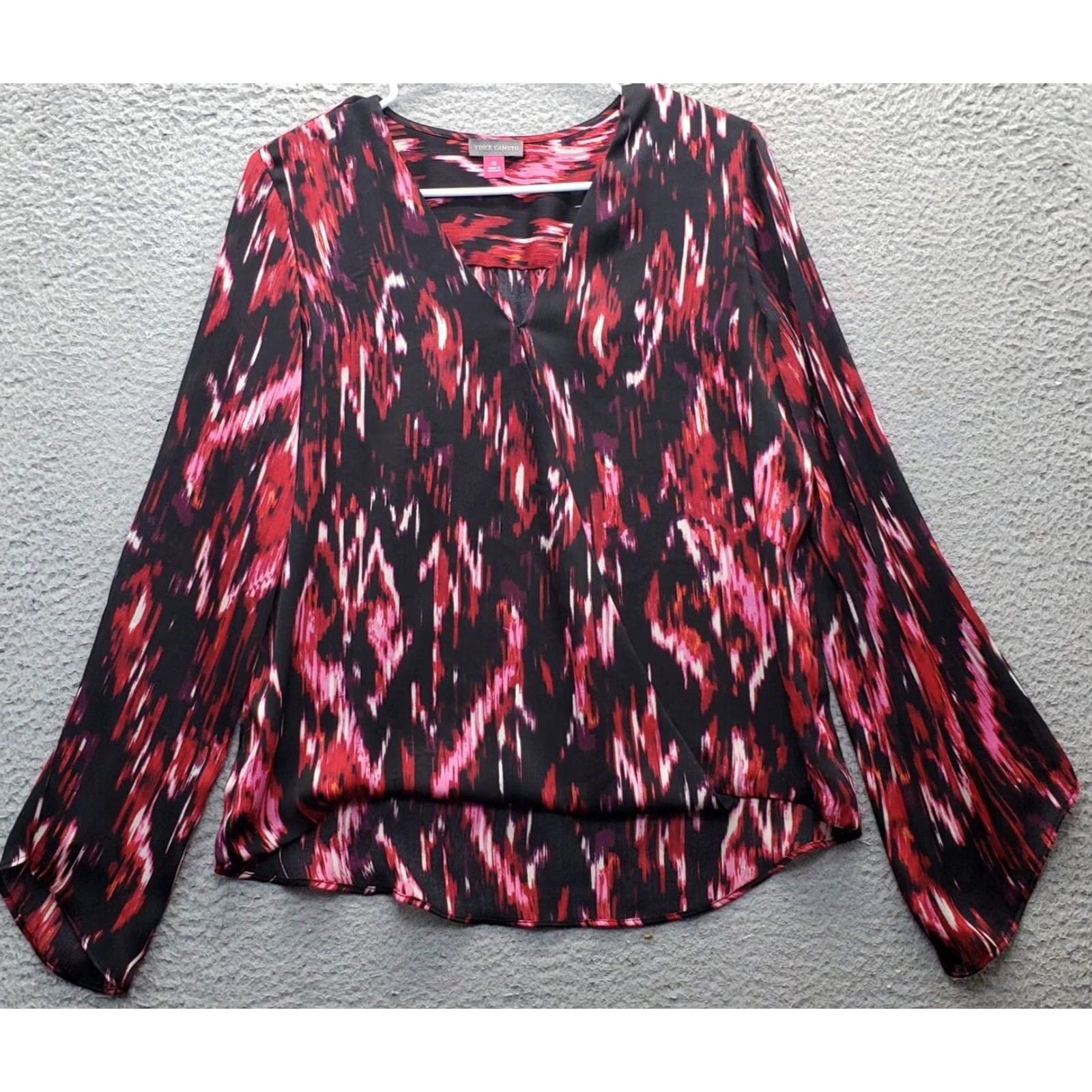 Vince Camuto Vince Camuto Blouse Shirt Women's XS Multi Oversized Long Sleeve V Neck Shirt Size XS / US 0-2 / IT 36-38 - 2 Thumbnail