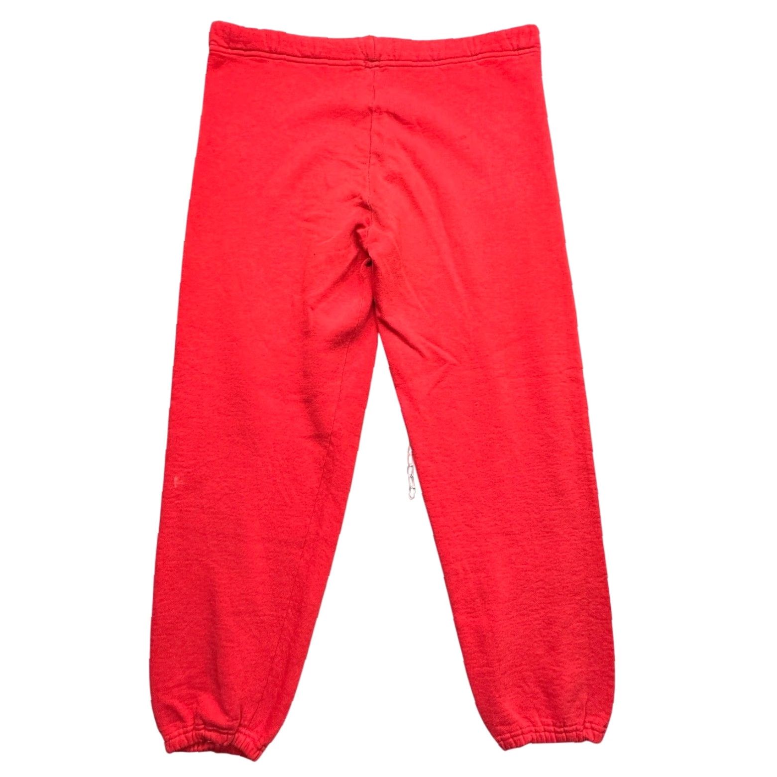 Russell Athletic VINTAGE 80s Russell Athletic Red Jogger Pants Mens M Sweatpants Drawstring Size US 31 - 2 Thumbnail