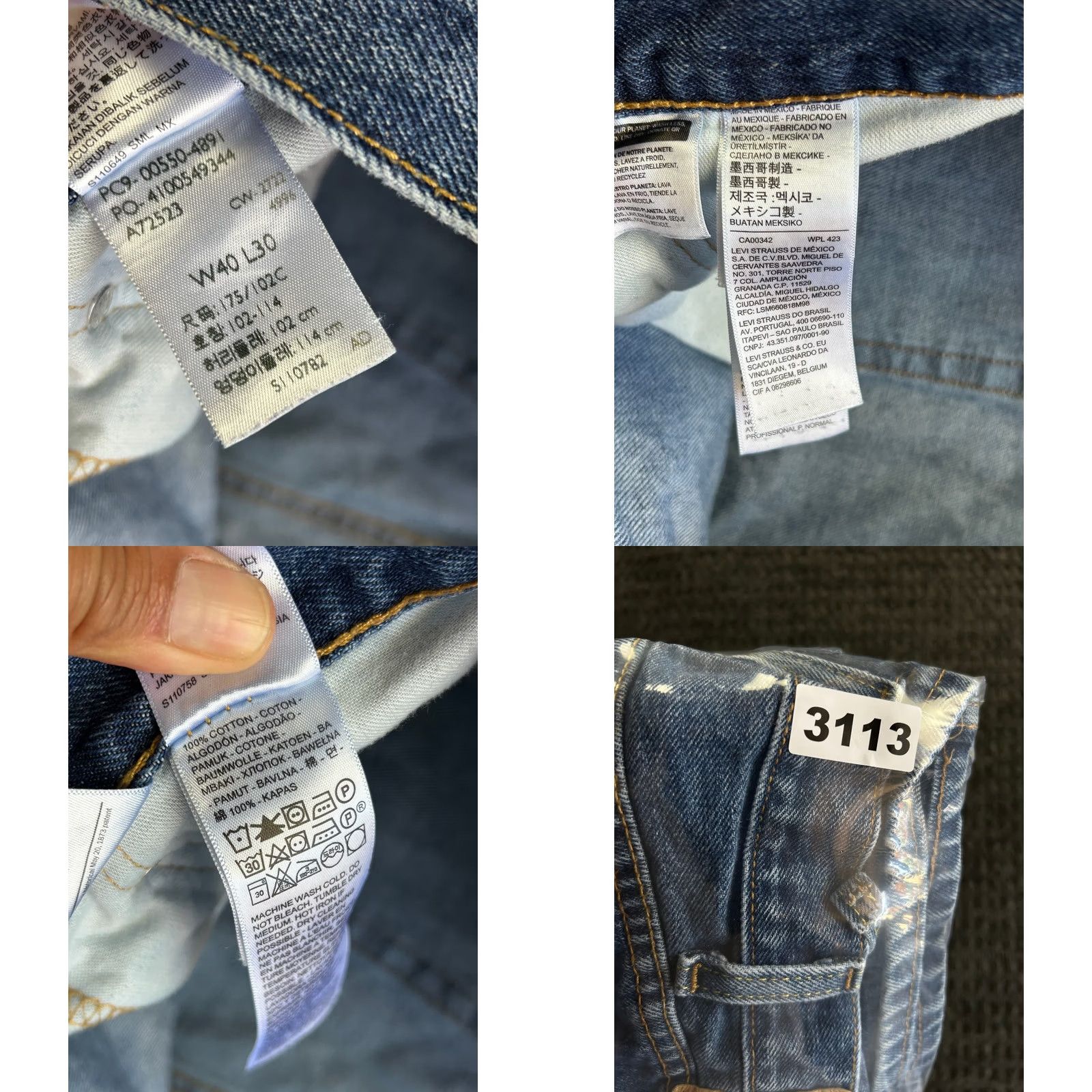 Levi's Levi’s 550 Jeans Relaxed Fit Men’s 40 x 30 Light Wash Blue Denim Jeans Logo 5-Pocket Blue Mens Regular Size US 40 / EU 56 - 9 Thumbnail