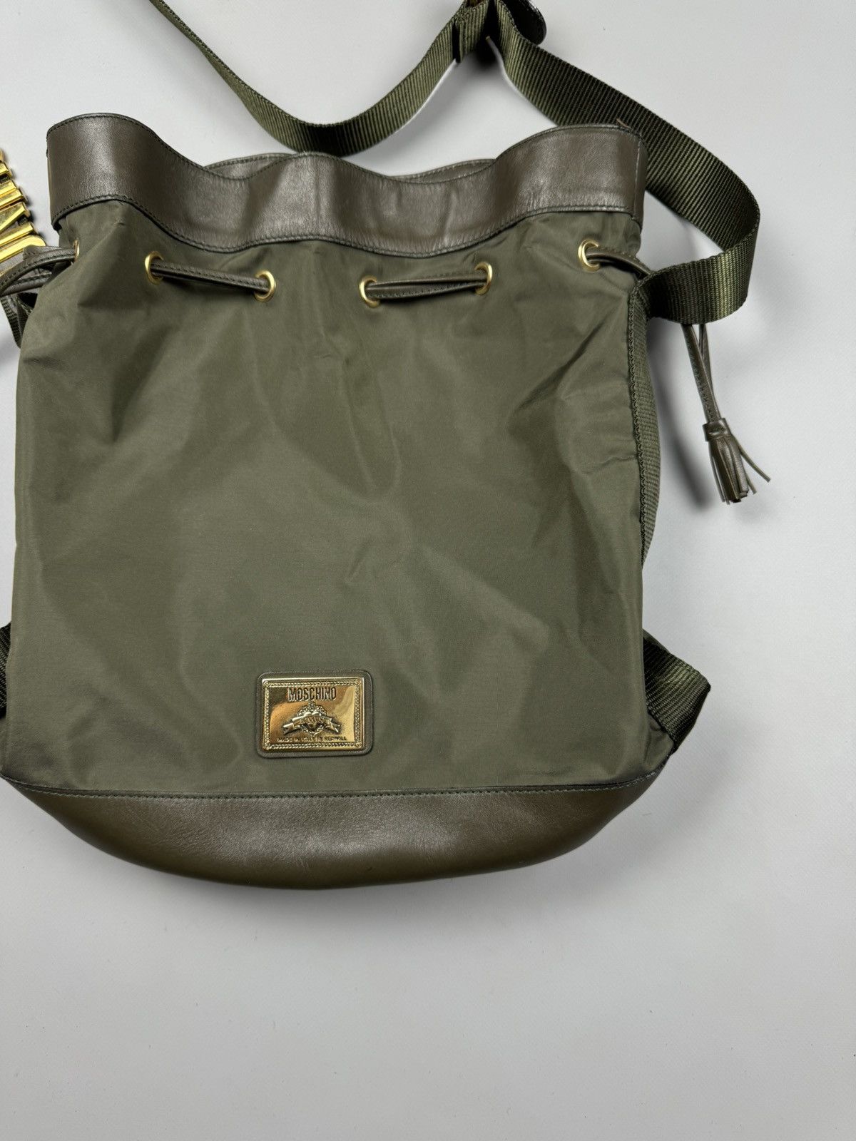 Moschino Moschino Vintage Bucket Redwall Nylon Green Bag Size ONE SIZE - 2 Thumbnail