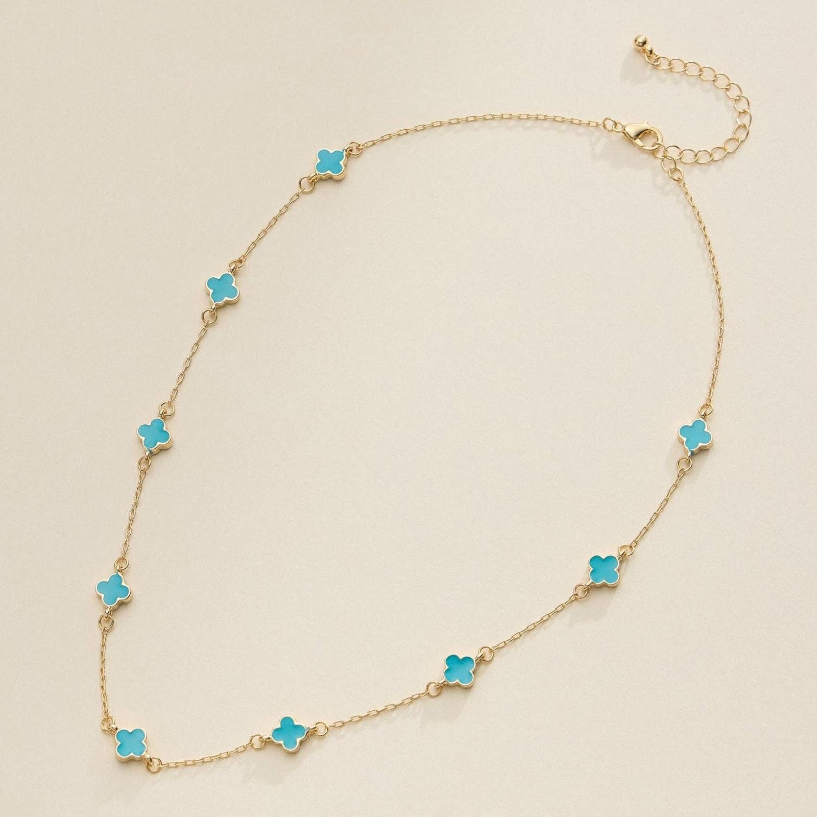 Other Gold Charm Necklace with Enamel Accents Elegant Necklace Size ONE SIZE - 5 Thumbnail