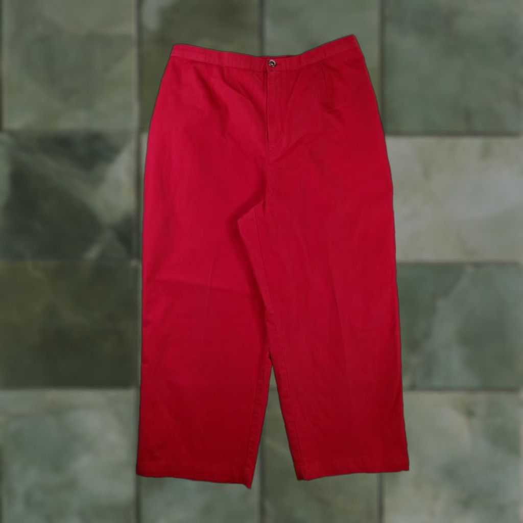 Vintage Sag Harbor Sport Pants Womens M Cropped Pull On Elastic Waist Side Pockets Red Size 32" / US 10 / IT 46 - 1 Thumbnail