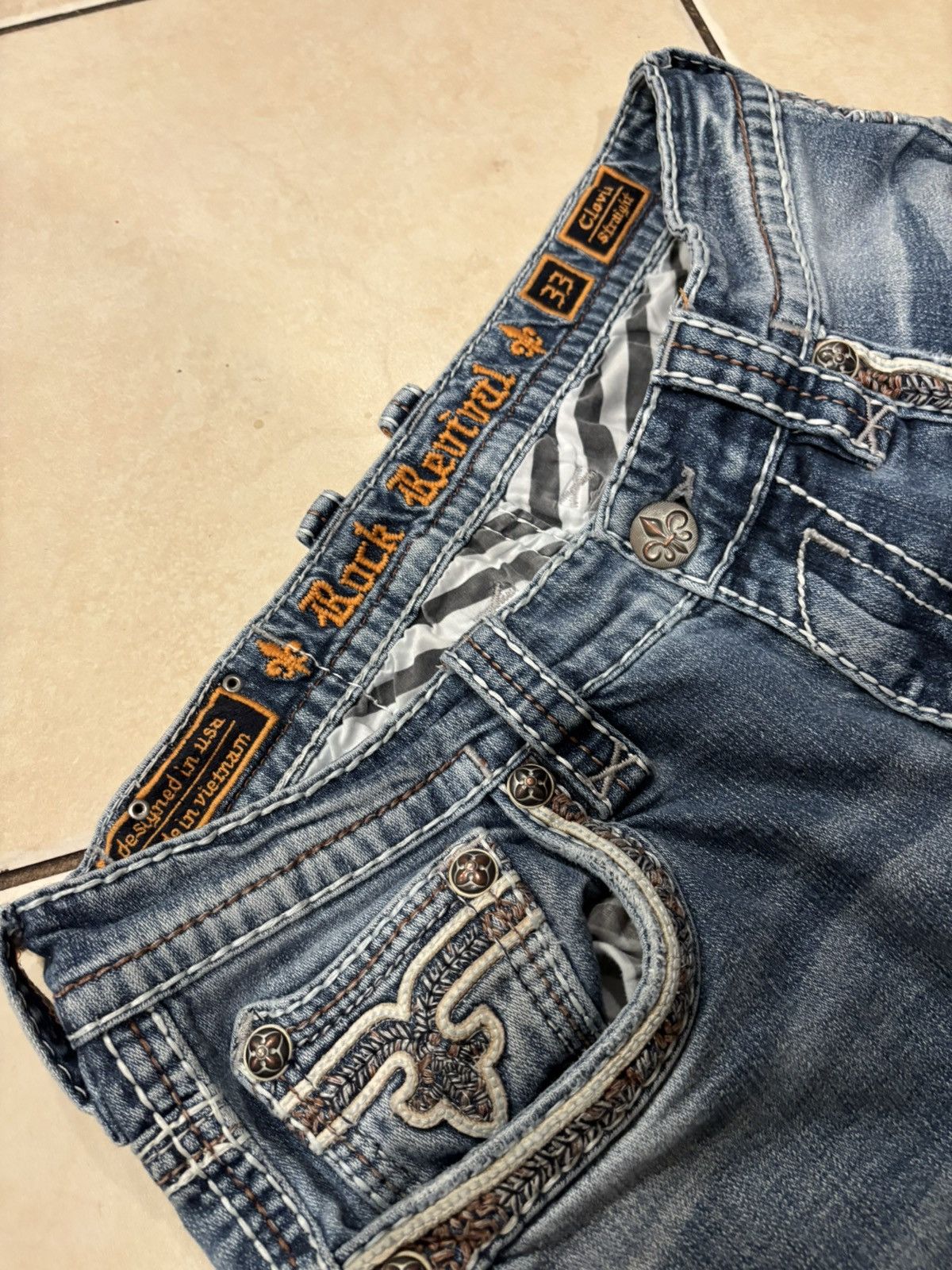 Rock Revival Custom Baggy Y2K Rock Revival Jeans Size US 34 / EU 50 - 4 Thumbnail