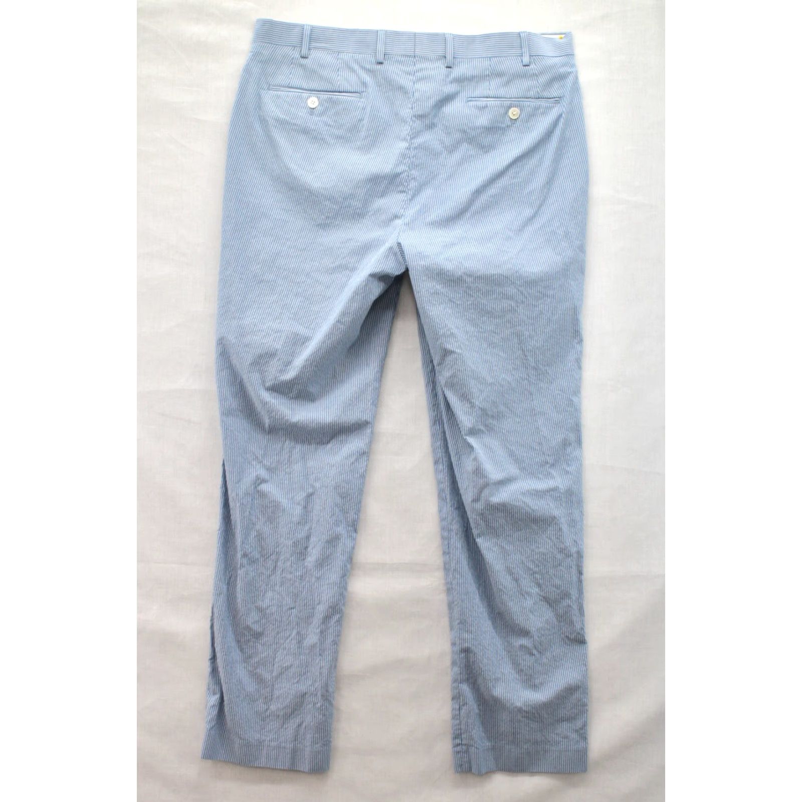 Ralph Lauren Lauren Ralph Lauren Seersucker Pants Men's 36x32 Blue Striped Chino Regular Fit Preppy Vacation Size US 36 / EU 52 - 7 Thumbnail