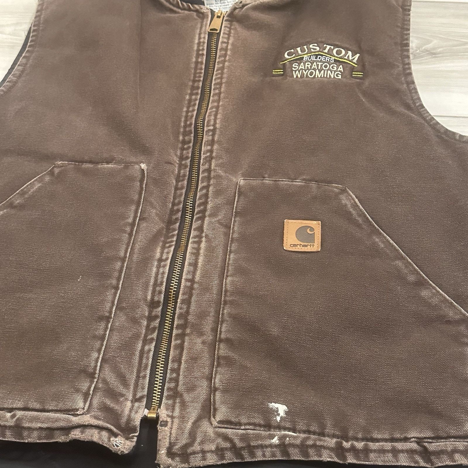 Carhartt VTG 90s Carhartt Duck Vest Mens XL Union USA Brown Quilted Size US XL / EU 56 / 4 - 2 Thumbnail