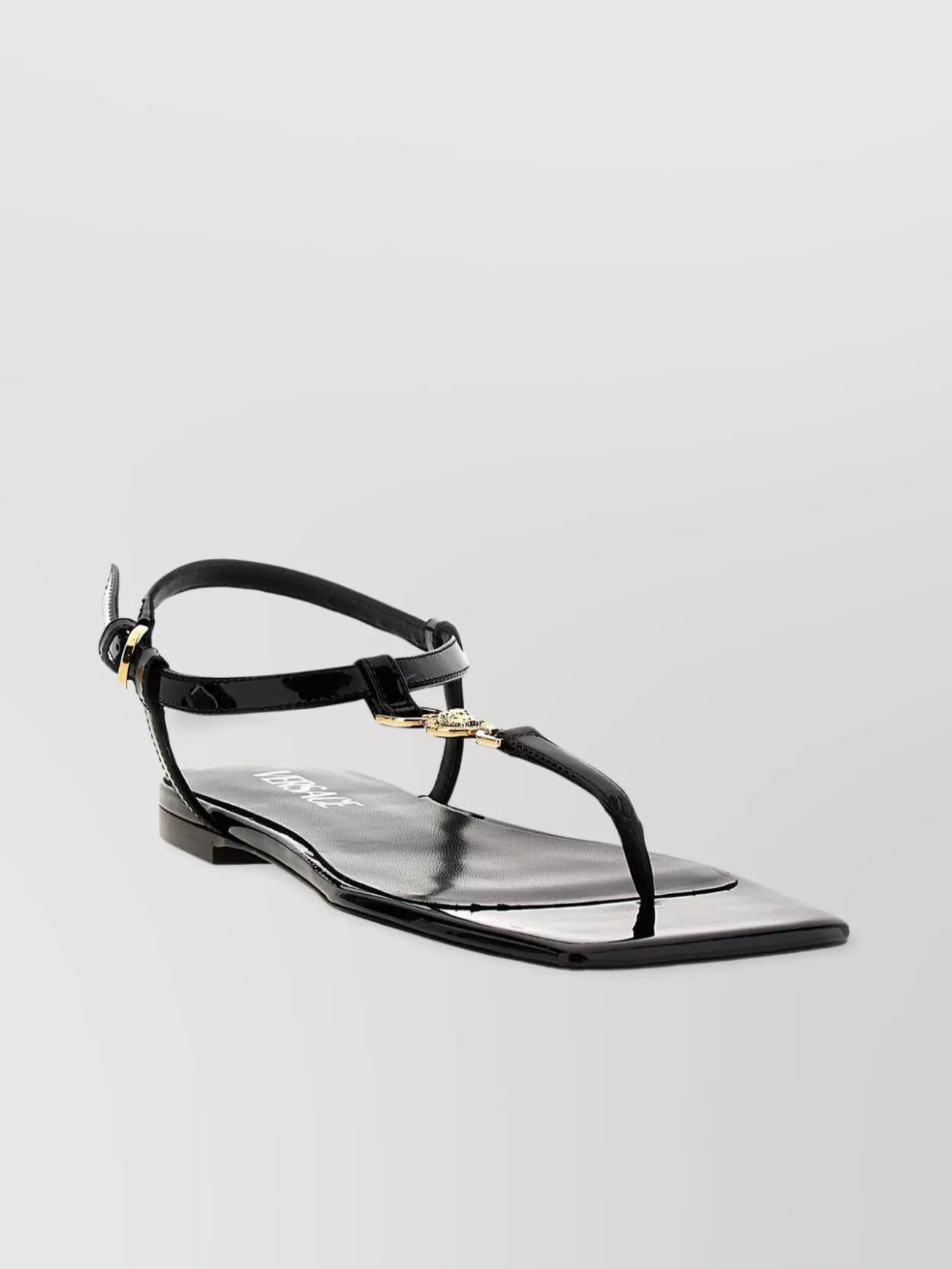 Versace o1y0226 Leather Sandals in Black Size US 10 / IT 40 - 2 Thumbnail