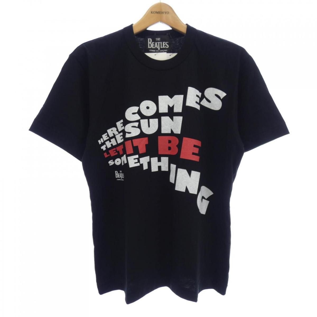 Comme des Garcons Short Sleeve Logo Printed Cotton Tshirt Black Size US L / EU 52-54 / 3 - 1 Thumbnail
