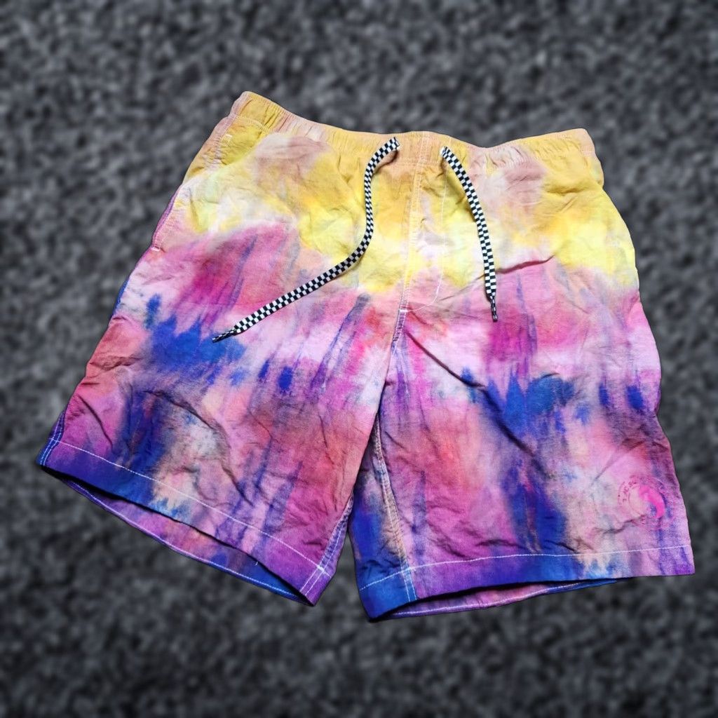 Vintage Mens M T&C Surf Designs Hawaii Tie Dye Swim Trunks Board Shorts Size US 31 - 1 Thumbnail