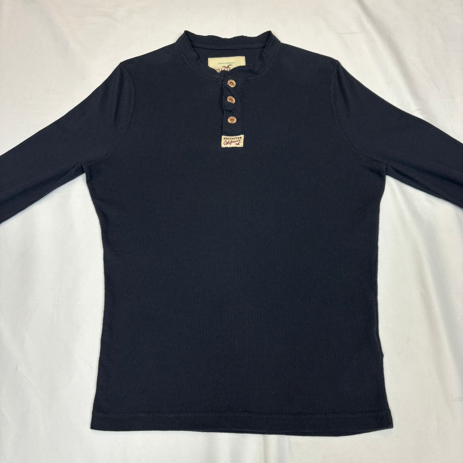 Hollister Hollister Thermal Henley Shirt Men's Large Ribbed Y2K Size US L / EU 52-54 / 3 - 2 Thumbnail