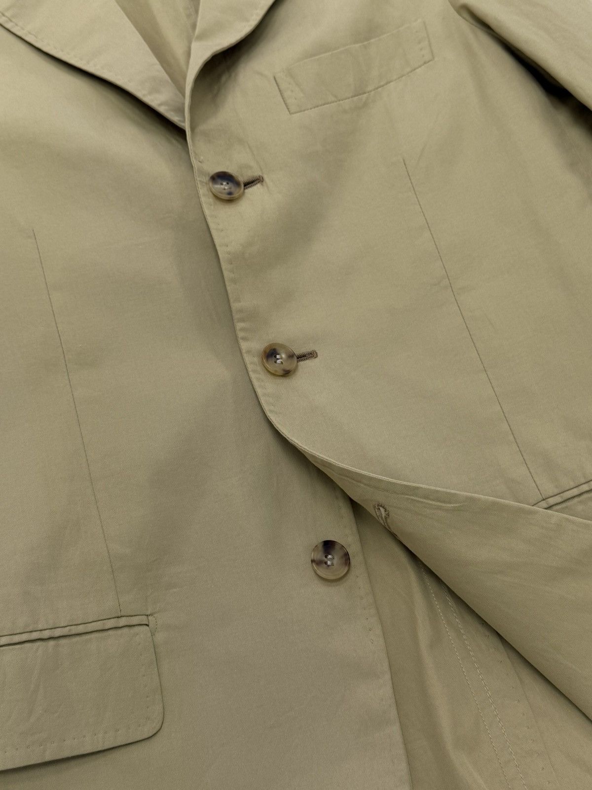 Caruso Raffaele Caruso Cotton Olive Khaki 2 Piece Suit Size EUR 48 Size 38R - 6 Thumbnail