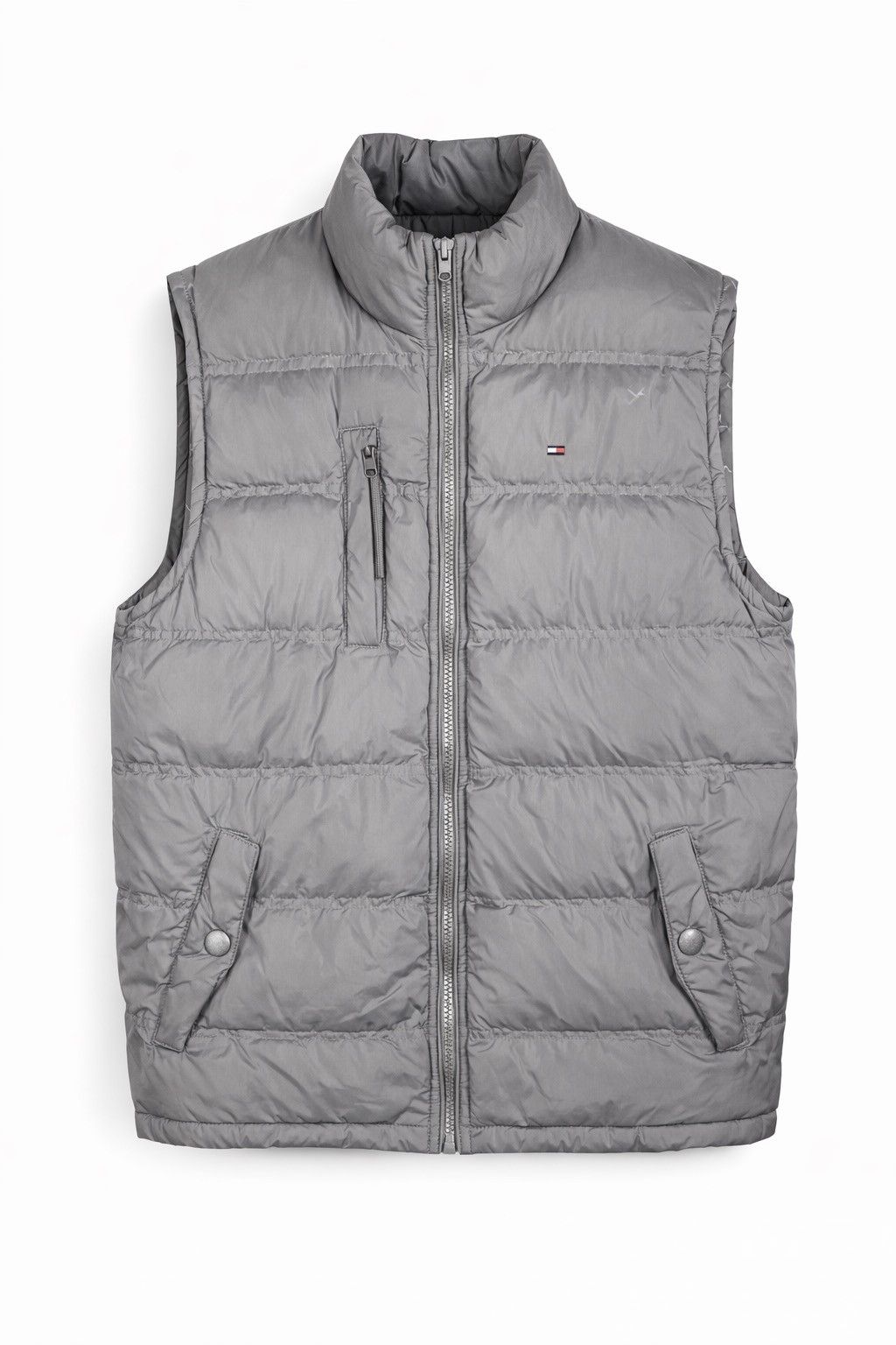 Tommy Hilfiger Tommy Hilfiger Puffer Vest Grey Sleeveless Jacket Japan Size US S / EU 44-46 / 1 - 3 Thumbnail