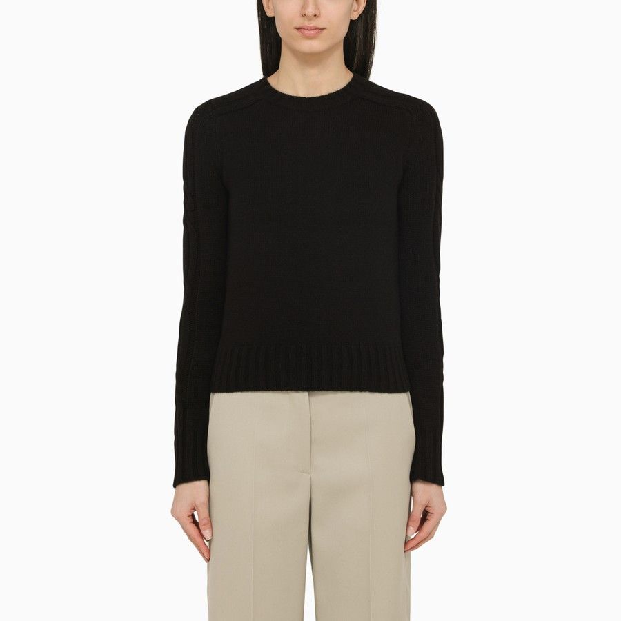 o1d2blof0824 Cashmere Crew-neck Sweater in Black