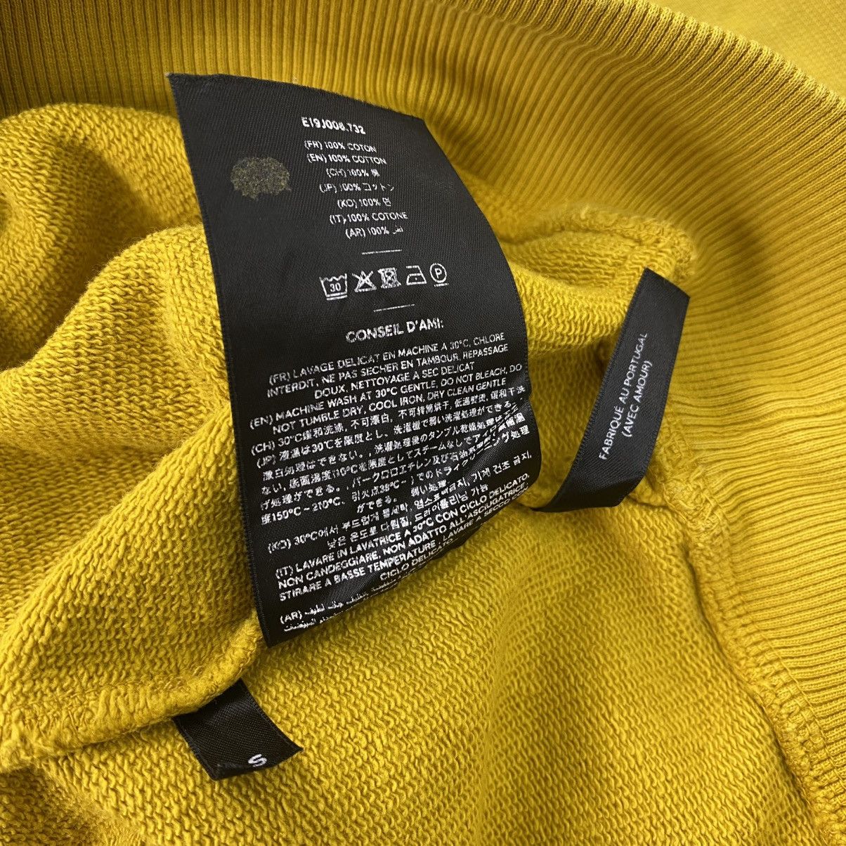 AMI 🇵🇹Ami Alexandre Mattiussi Small Heart De Coeur Yellow Hoodie Size US S / EU 44-46 / 1 - 10 Thumbnail