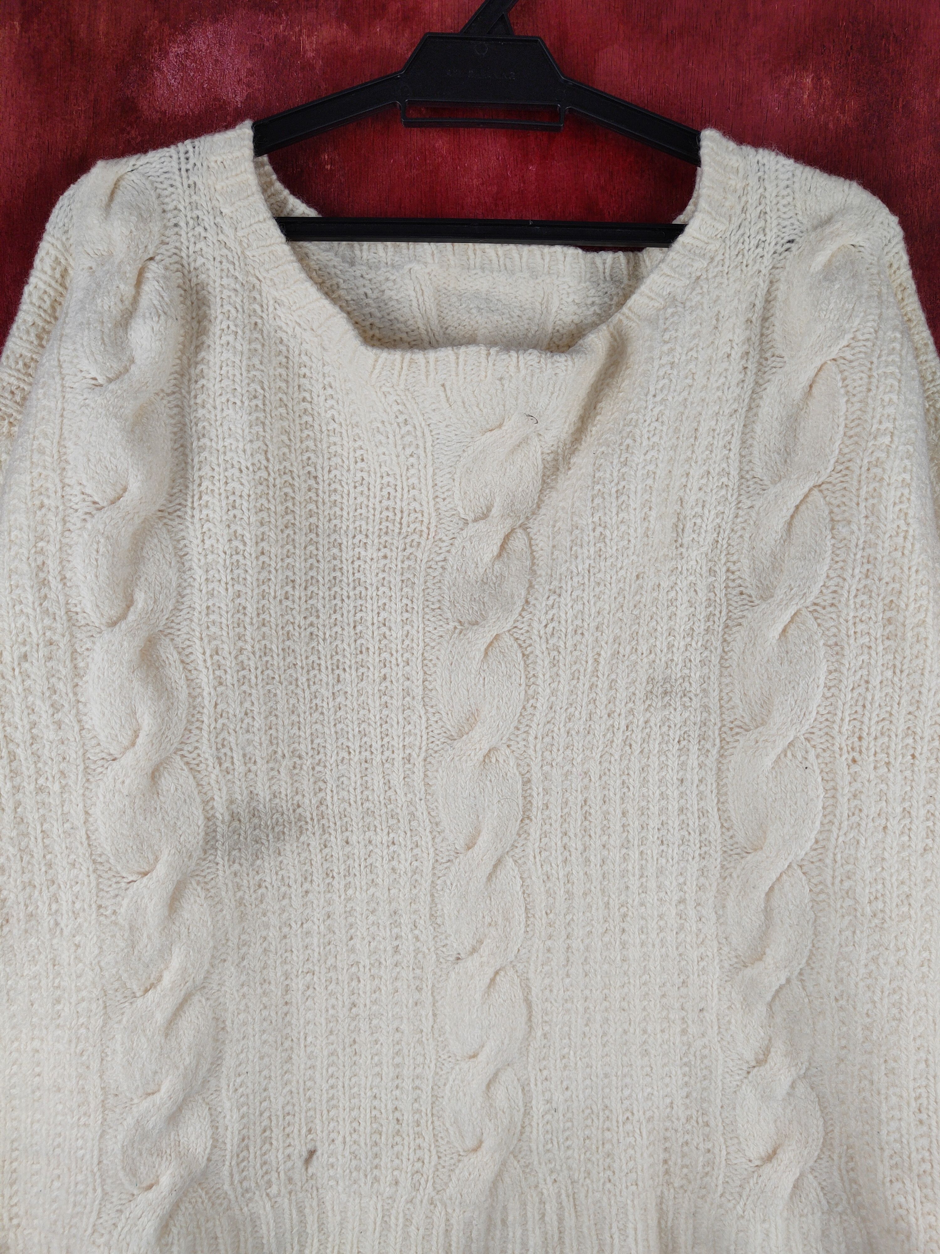 Homespun Knitwear Japanese Brand Cream Knitwear Sweatshirt #S1269 Size L / US 10 / IT 46 - 2 Thumbnail