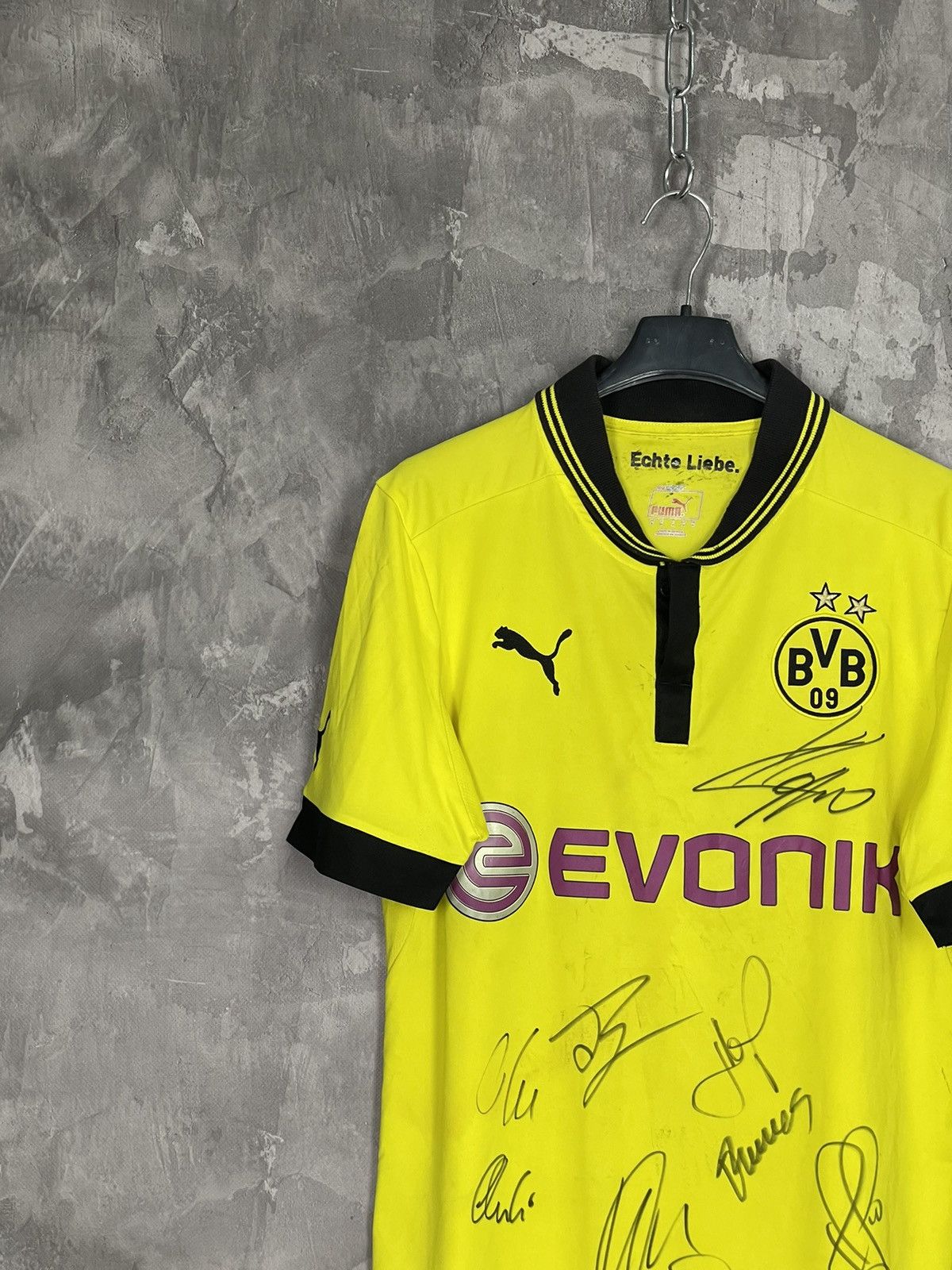 Puma Football Soccer BORUSSIA DORTMUND Rare Home Jersey Size US M / EU 48-50 / 2 - 3 Thumbnail