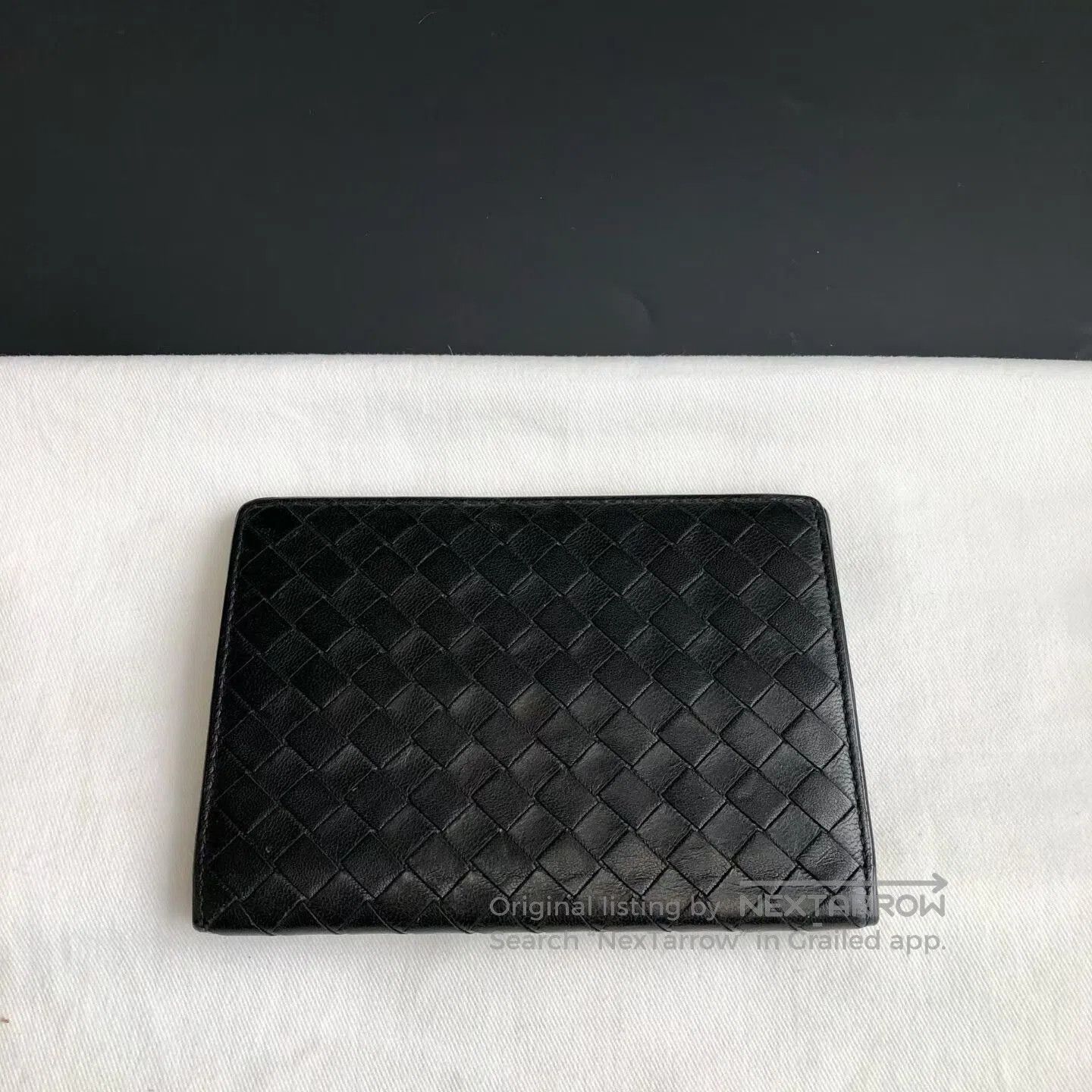 Bottega Veneta BV Black Woven Foldable Passport Card Case. Size ONE SIZE - 1 Thumbnail
