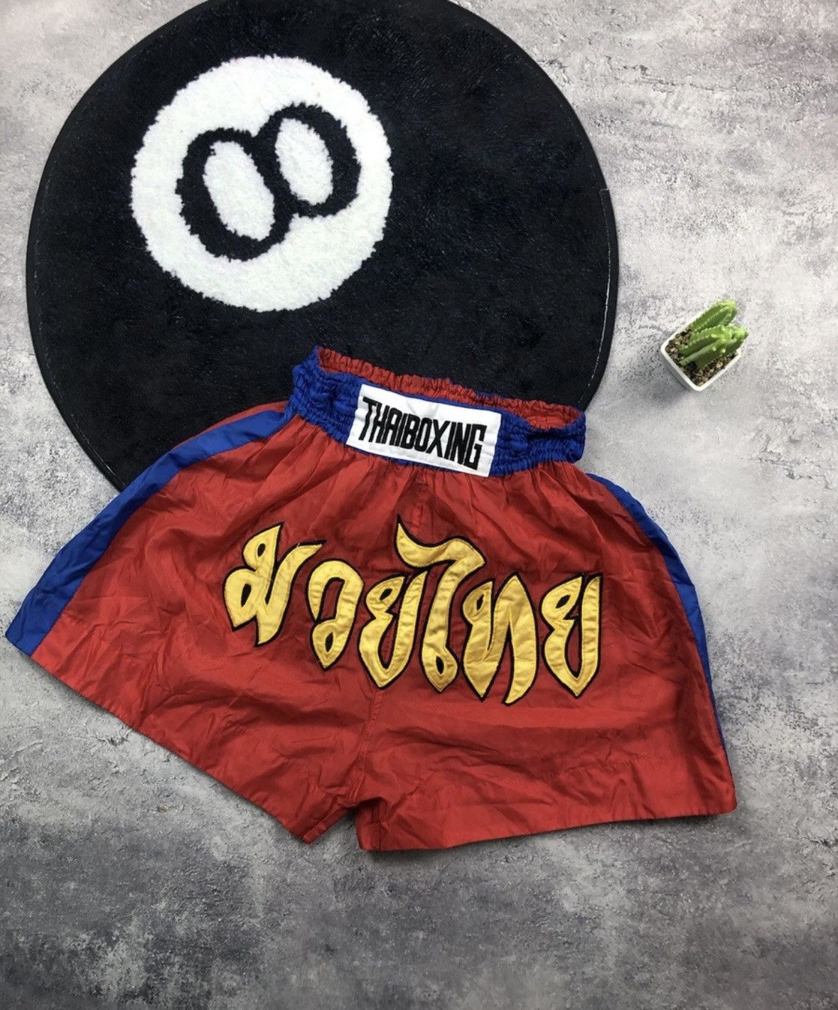 Other MUAI TAI Vintage Big Logo Hype Boxing Sportswear Shorts Size US 33 - 1 Thumbnail